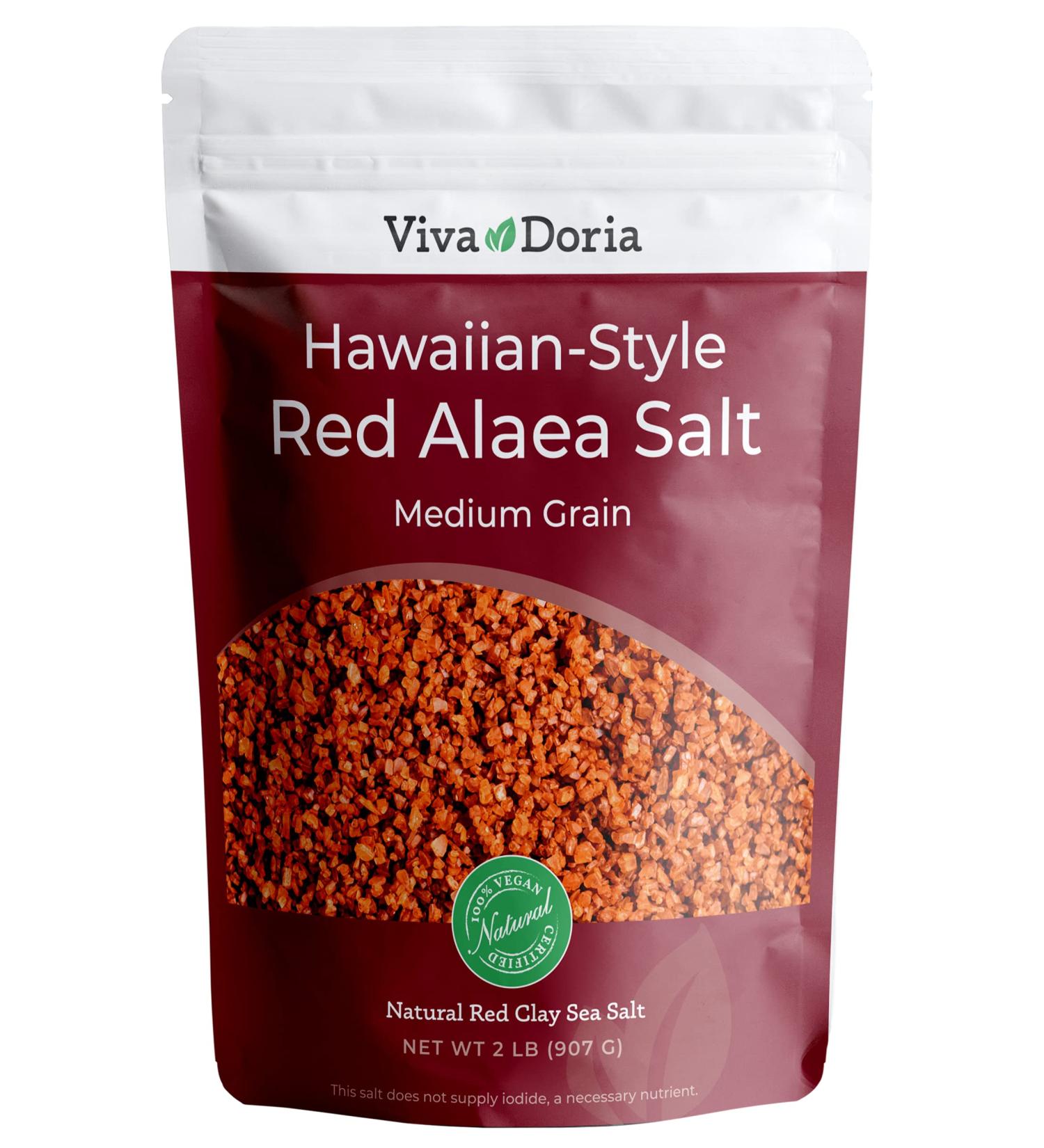 Viva Doria Hawaiian Red Alaea Sea Salt Medium Grain 2 lb (907 g)