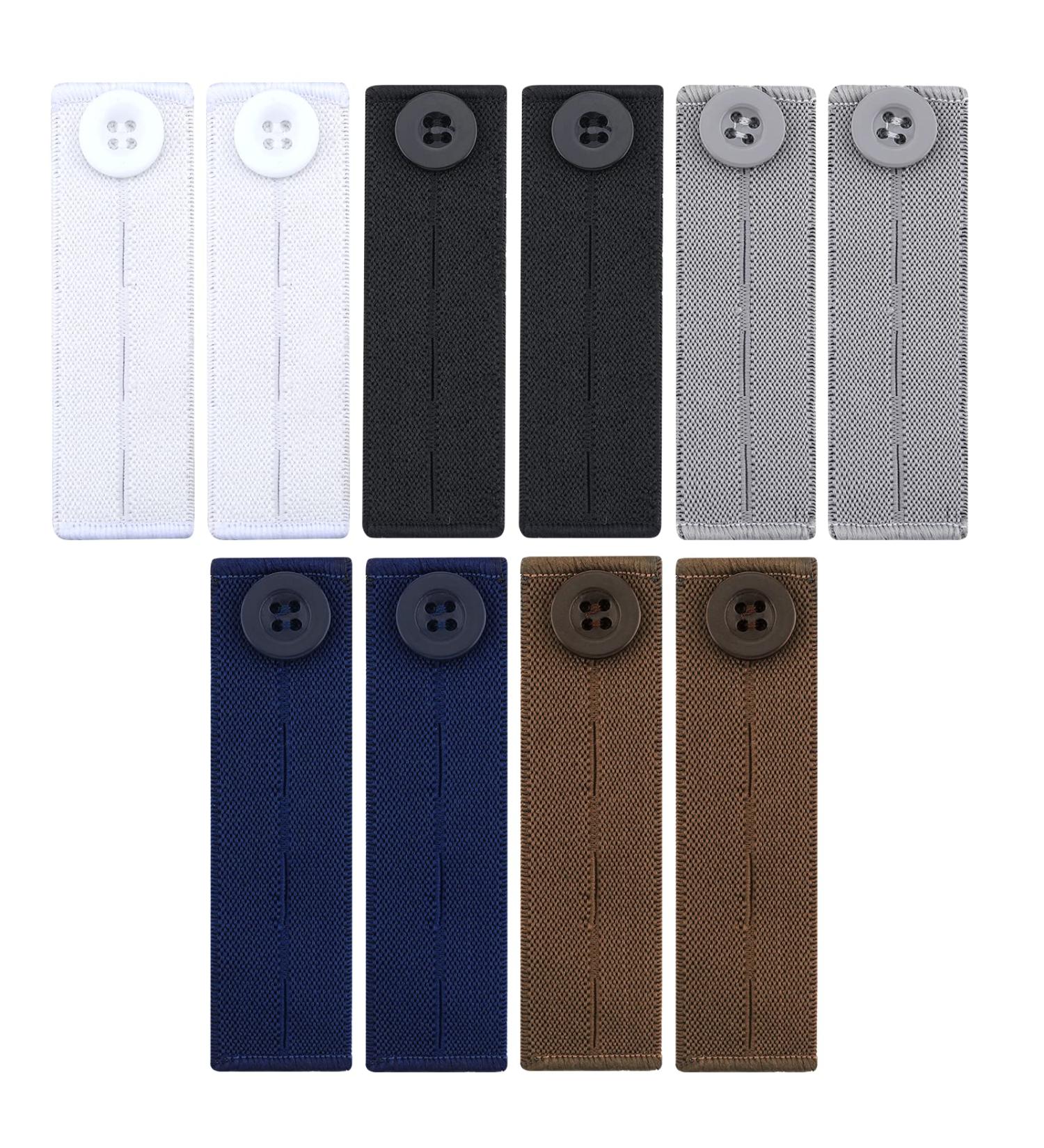 Adjustable Waistband Expanders - Set of 10, Elastic Waist Extenders for Men and Women | Trouser Button Extender for Comfort - Buy Online on GoSupps.com