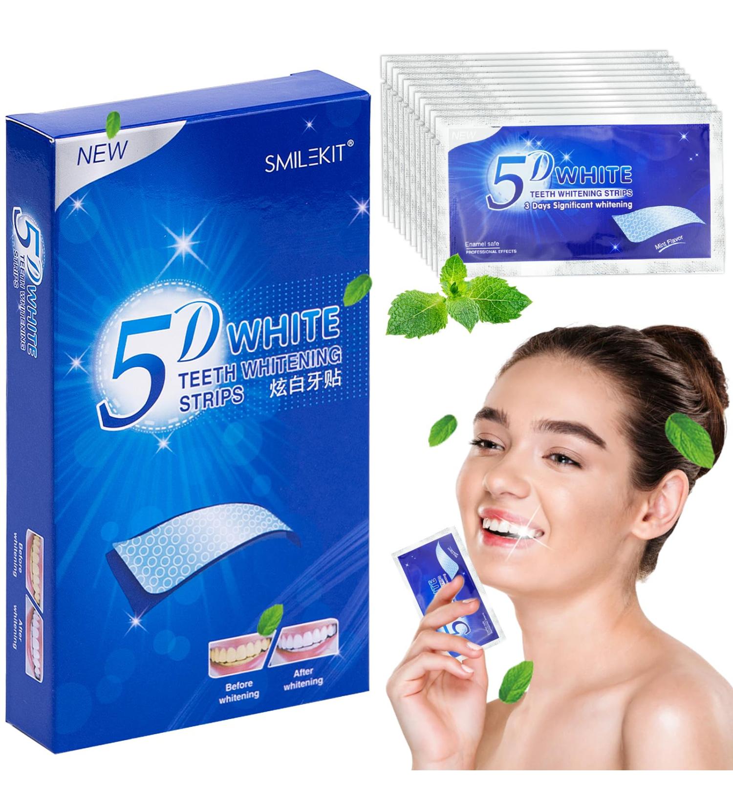 28 Stripes Tooth Whitening Strips - Effective Teeth Bleaching & Whitening for Yellow Teeth | International Shipping Available - Buy Online on GoSupps.com