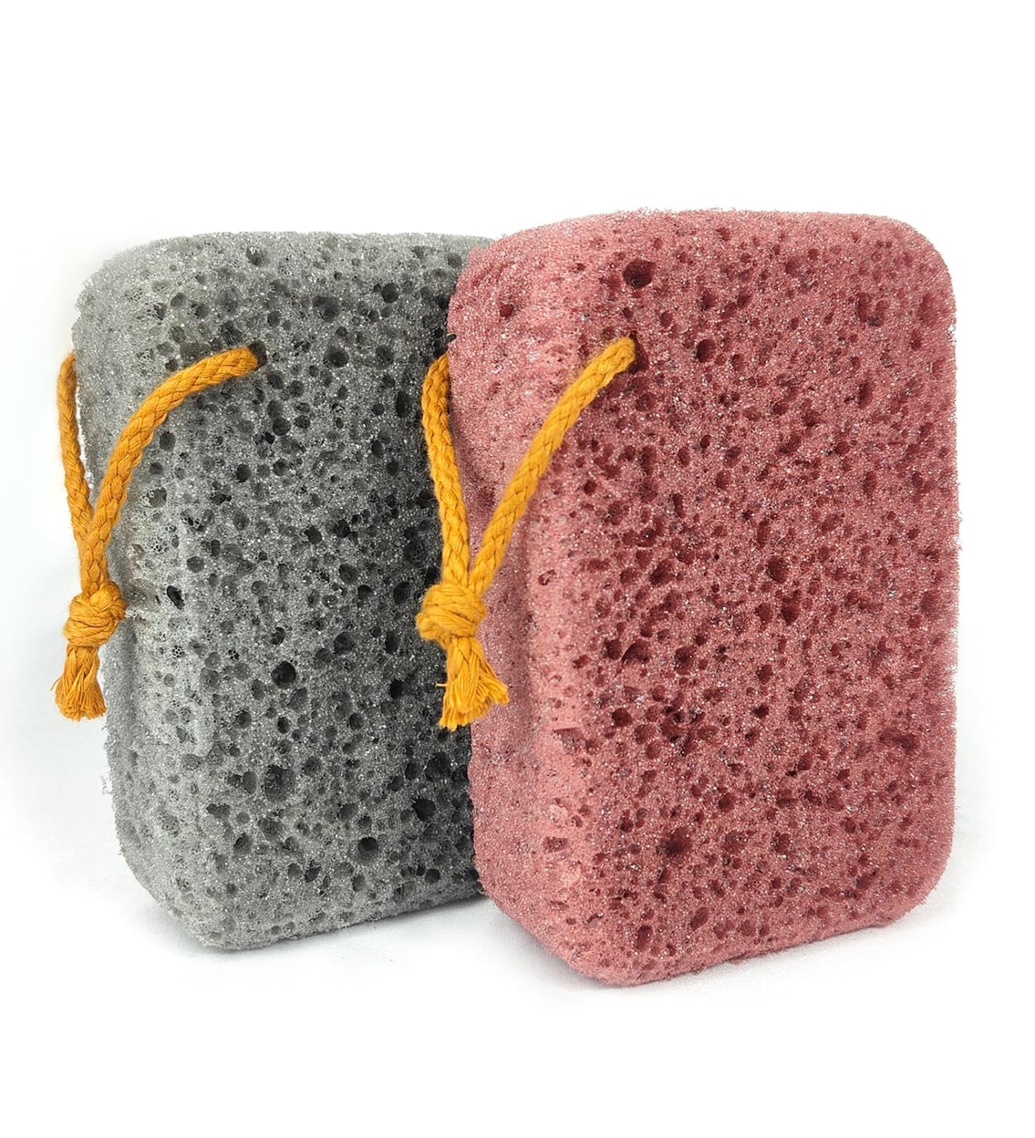 Exfoliating Body Bath Sponge Set (2PC) - Soft Shower Loofah Scrubber for Men & Women - Ideal for Deep Cleansing - Buy Online on GoSupps.com