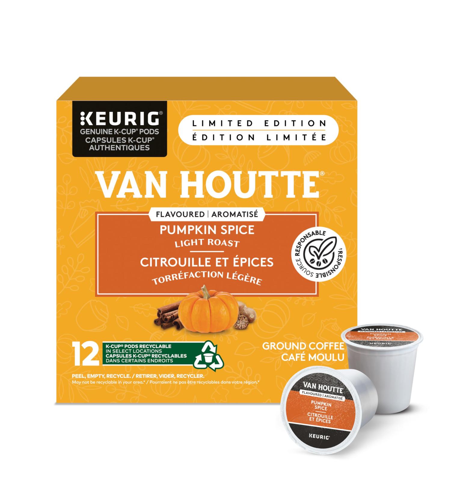 Van Houtte Pumpkin Spice K-Cup Coffee Pods 12 Count For Keurig Coffee Makers Pumpkin Spice 12 Count ( Pack of 1 ) - Buy Online on GoSupps.com