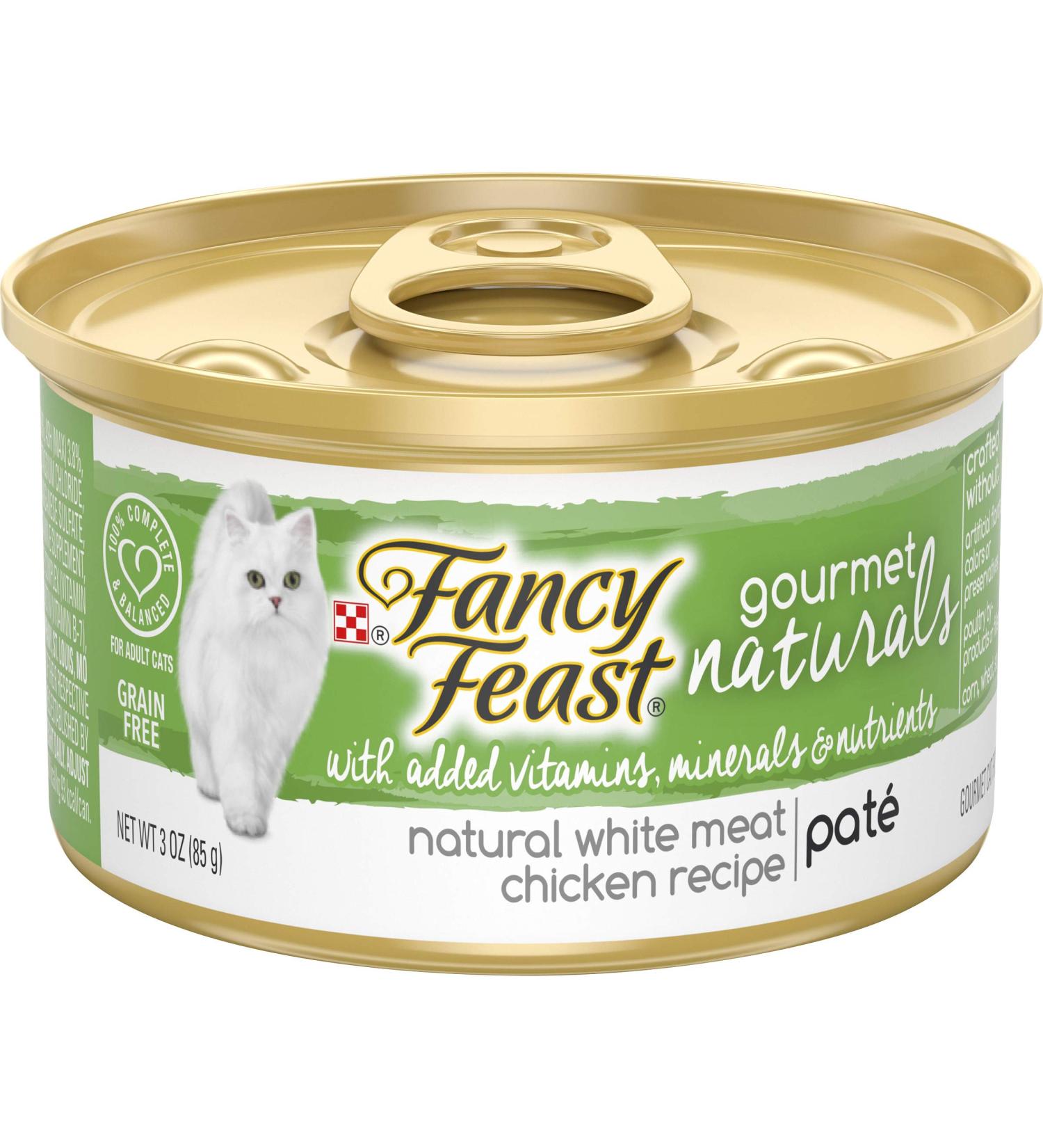 Purina Fancy Feast Gourmet Naturals Grain-Free Chicken Pate Wet Cat Food 3oz (12 Pack) - Buy Online on GoSupps.com
