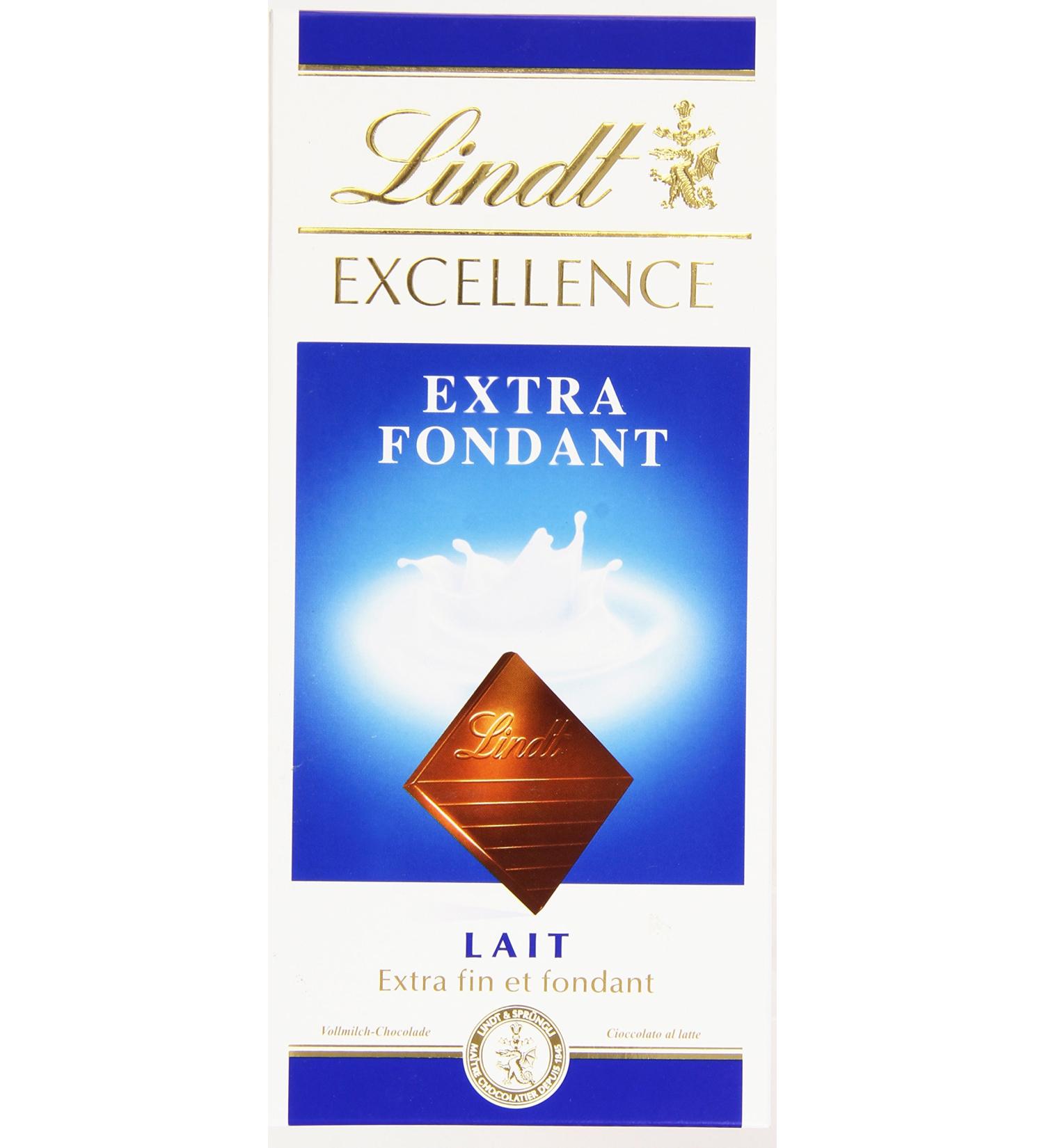 Lindt - EXCELLENCE Extra Fondant Tablet - Milk Chocolate 100g - Buy Online on GoSupps.com