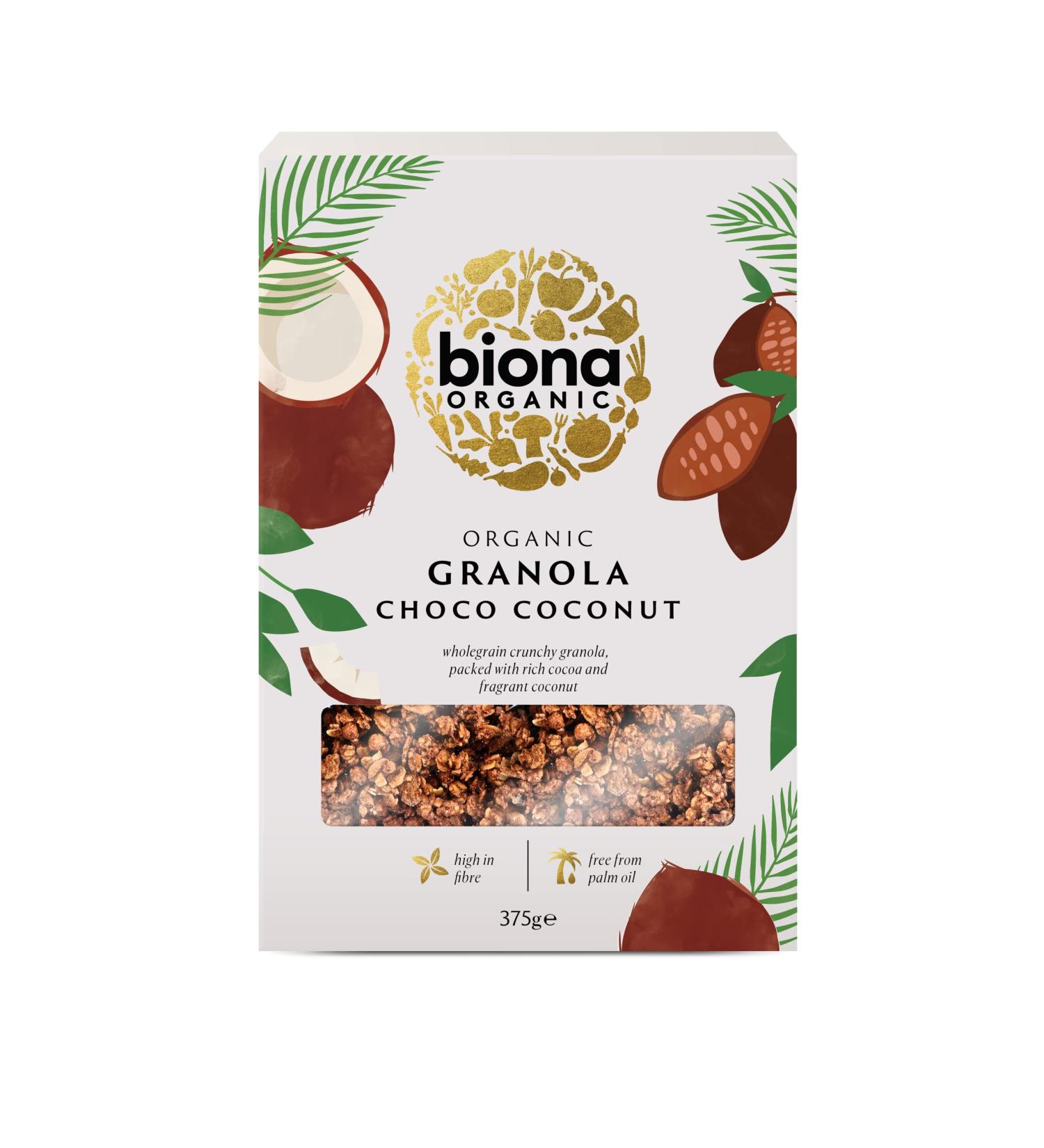 Biona Organic Choco-Coconut Crunchy Wholegrain Granola 375g