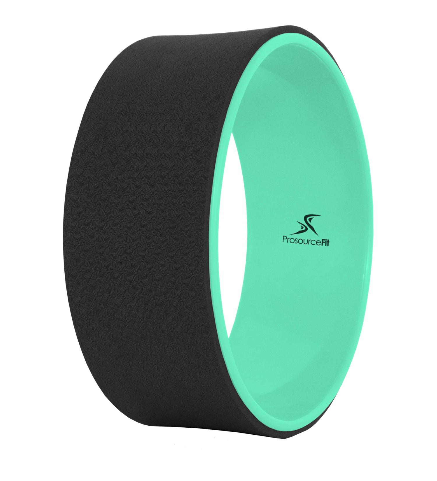 Prosource Fit Yoga Wheel 12 - Improve Poses, Backbends, Flexibility, Balance, Relaxation - Black/White or Black/Green - Buy Online on GoSupps.com