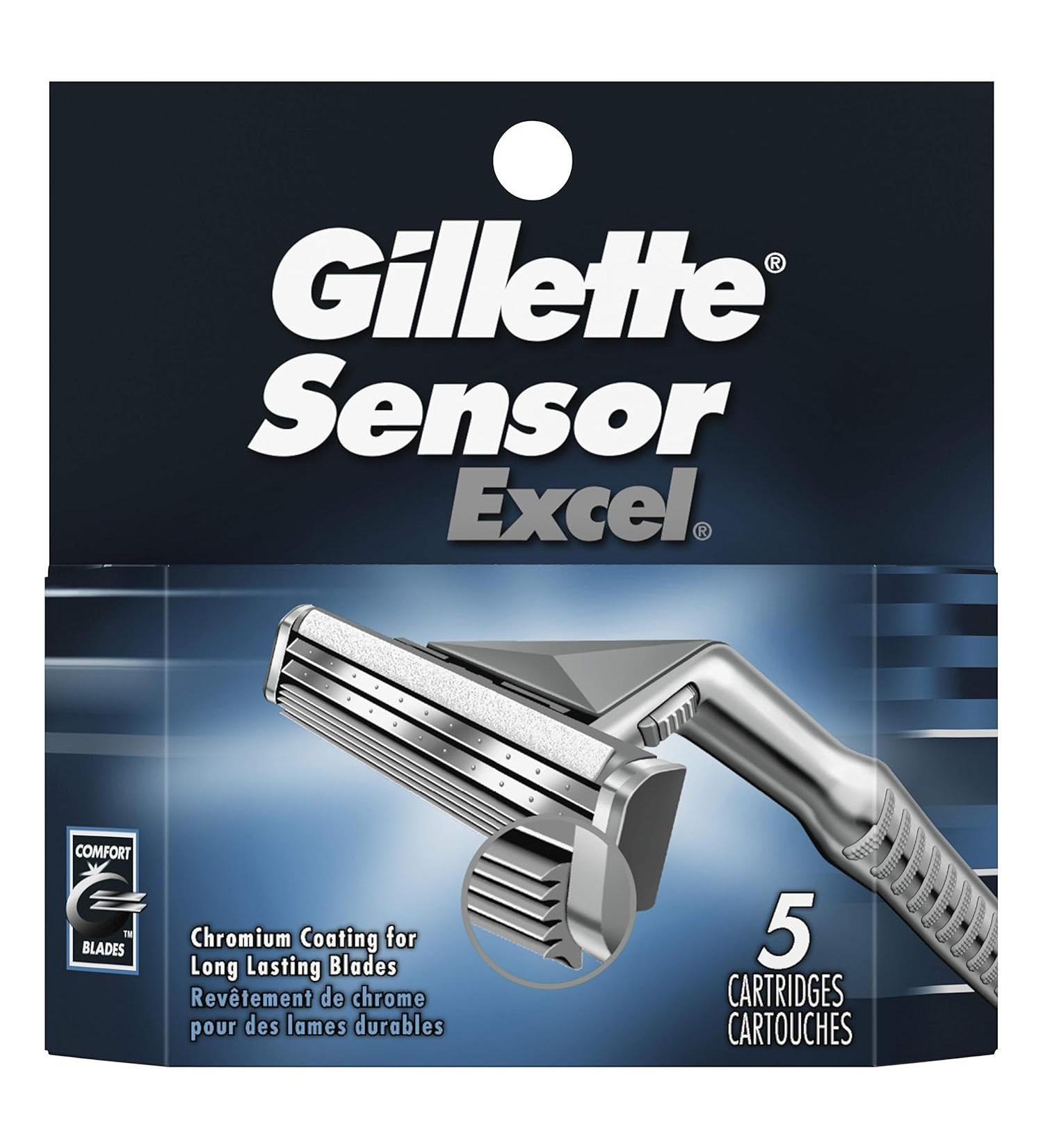 Gillette Sensor Excel Cartridges - 5 Cartridges - Pack of 2