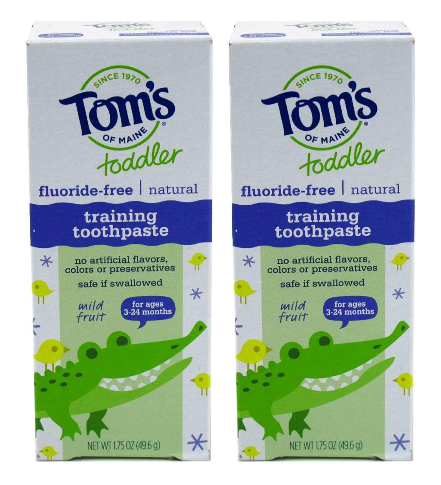 Tom's of Maine Fluoride-Free Children's Toothpaste - Mild Fruit Flavor - 1.75 oz - 2 Pack | International Shipping Available - Buy Online on GoSupps.com