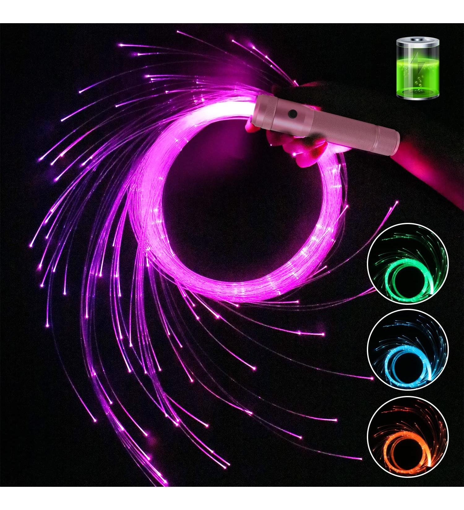 AMKI Fiber Optic Whip - Rechargeable Dance Flow Pixel Whip (Pink) - Buy Online on GoSupps.com