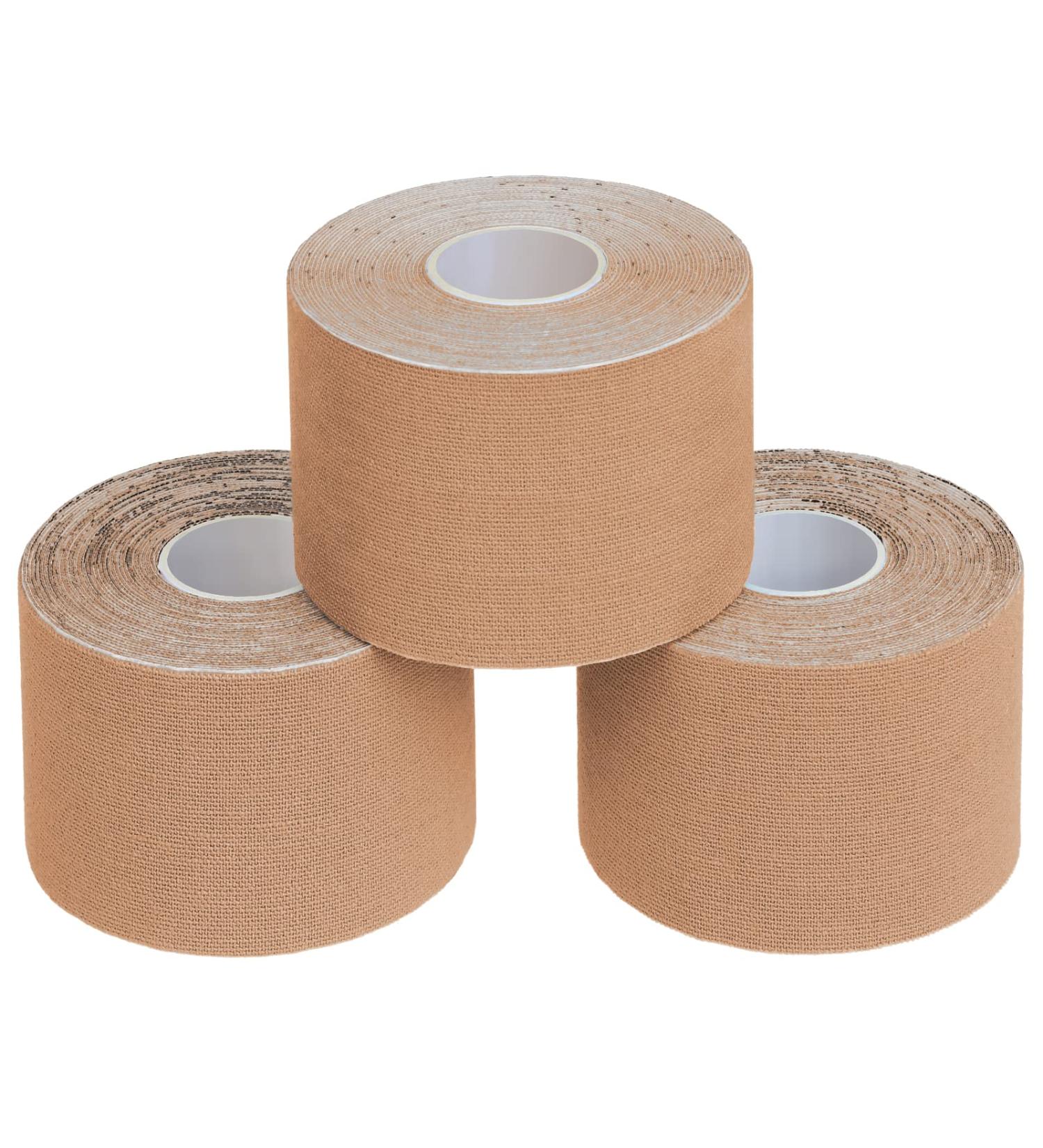 BB Sport Kinesiology Tape 5cm x 5m - Elastic Waterproof Muscle Support Straps in Beige | E-book & Brochure Included - Shop Now! - Buy Online on GoSupps.com