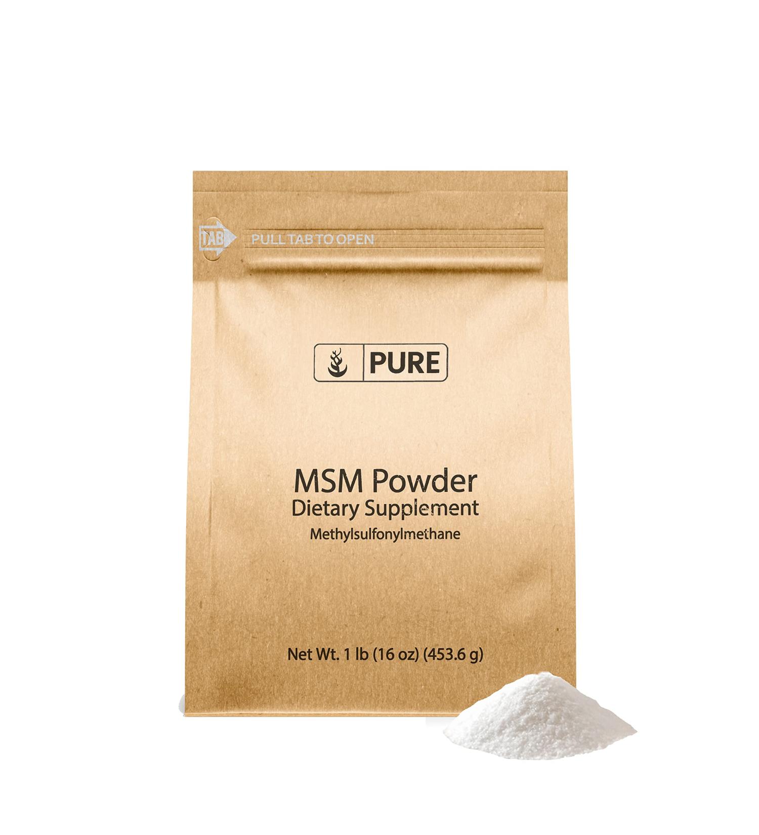 Pure MSM (1lb) | Natural Sulfur Dietary Supplement with Original Ingredients - Buy Online on GoSupps.com