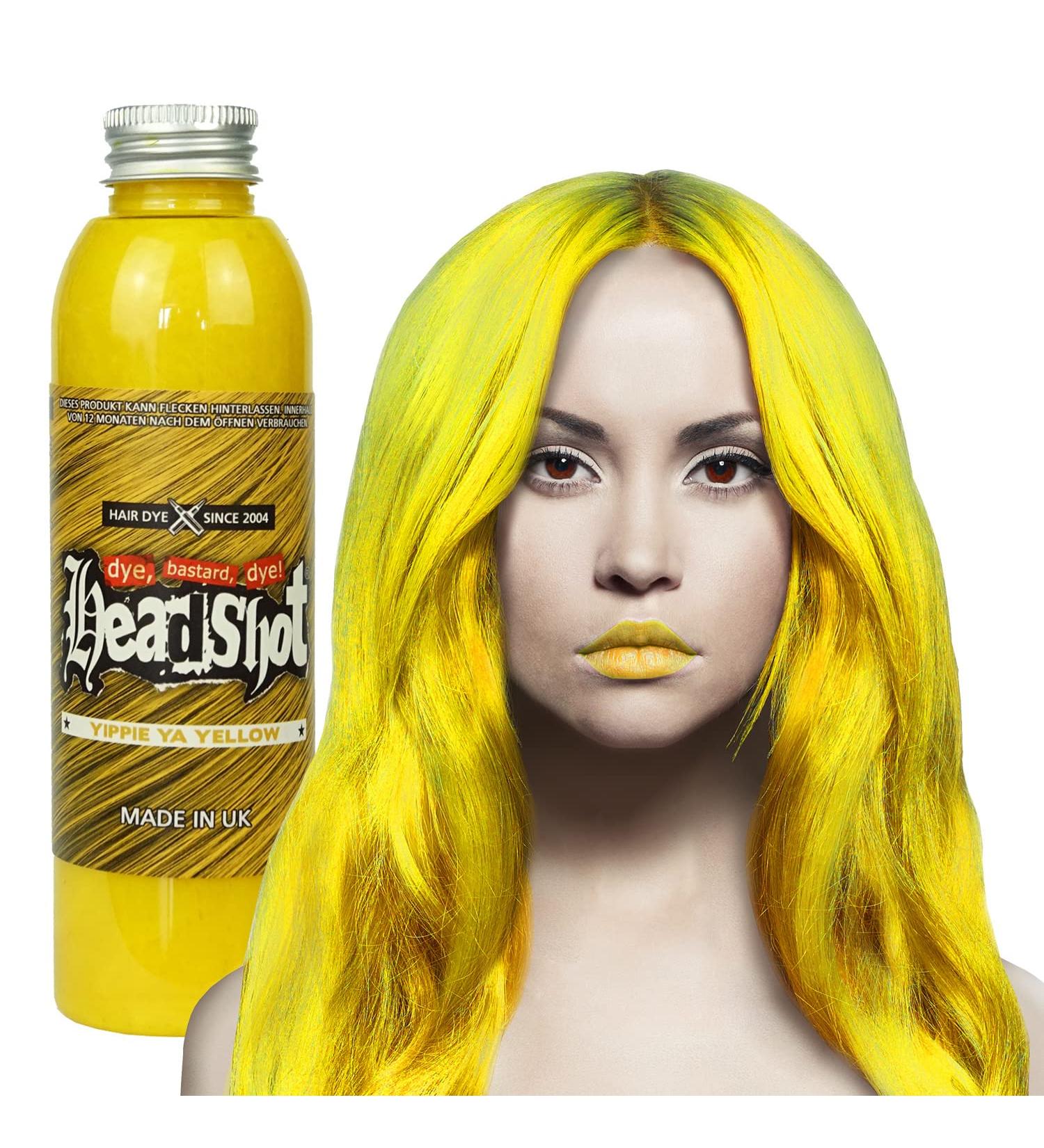 Yippie Ya Yellow Semi-Permanent Hair Color - 150ml Yellow Headshot for Vibrant Hair | International Shipping - Buy Online on GoSupps.com
