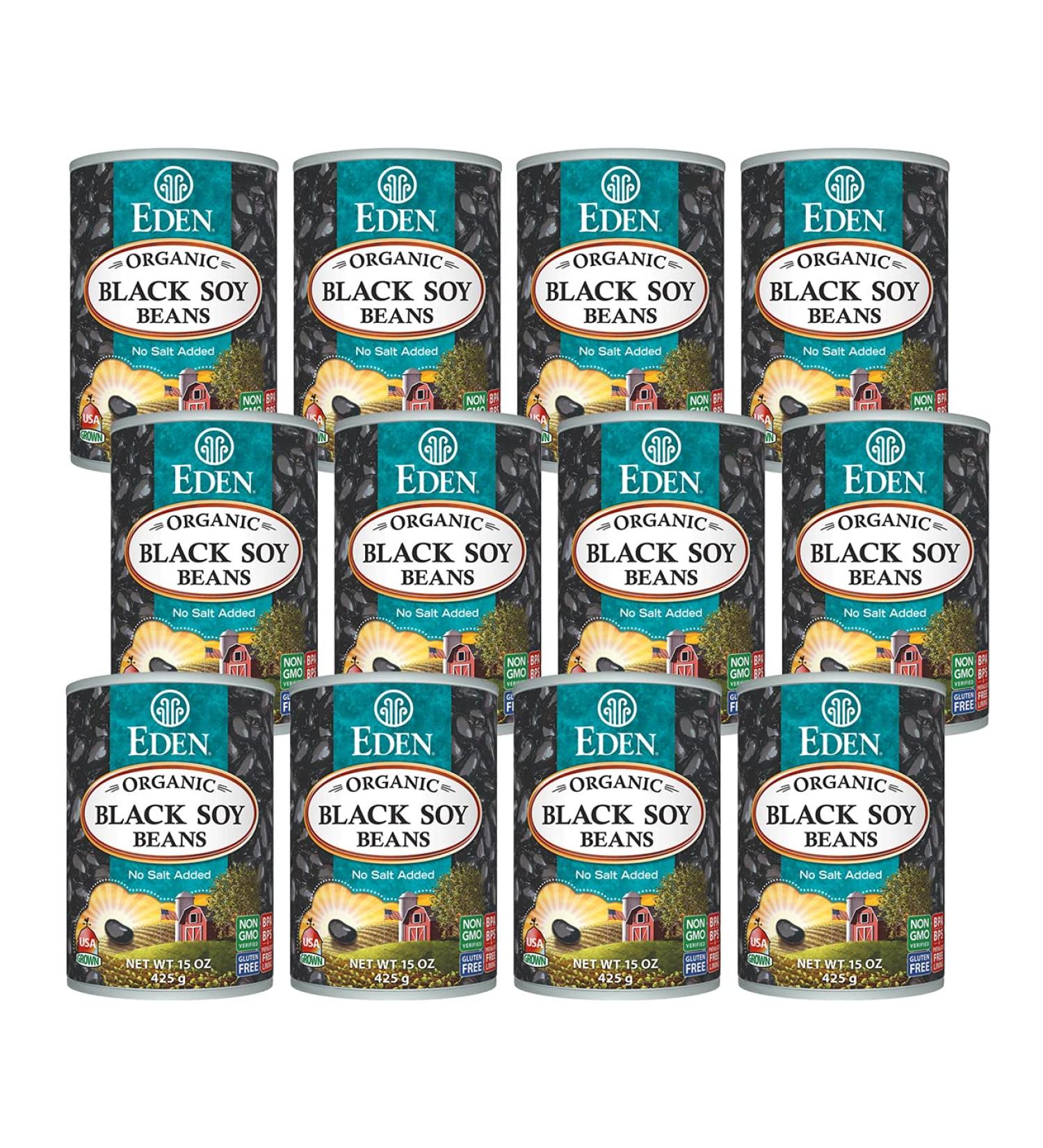 Eden Black Soy Beans - 15 oz - 12 pk - Buy Online on GoSupps.com