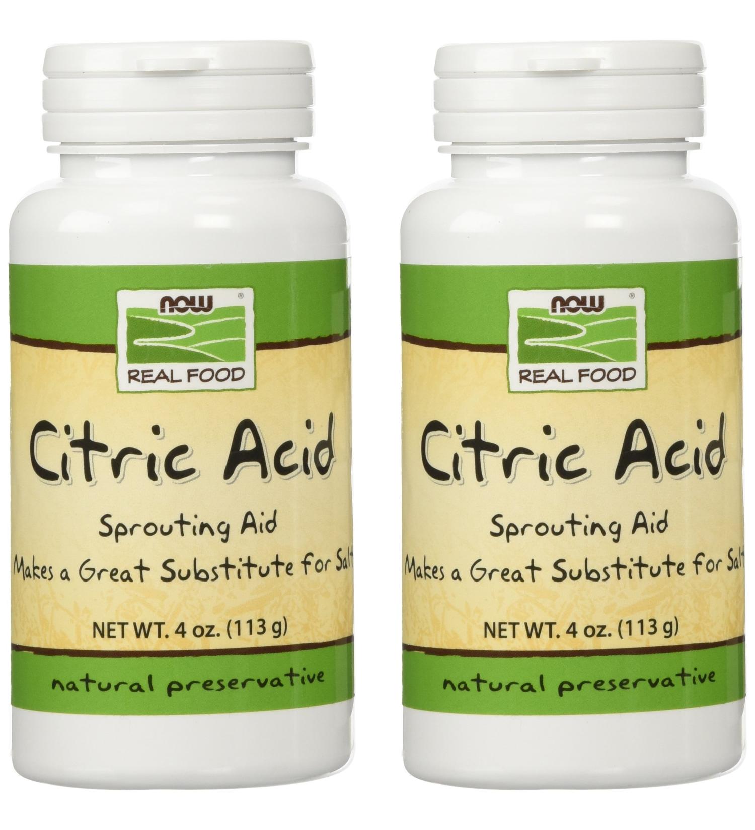 Now Foods Citric Acid Powder 4 oz (Pack of 2) - Natural Food Preservative - Buy Online on GoSupps.com