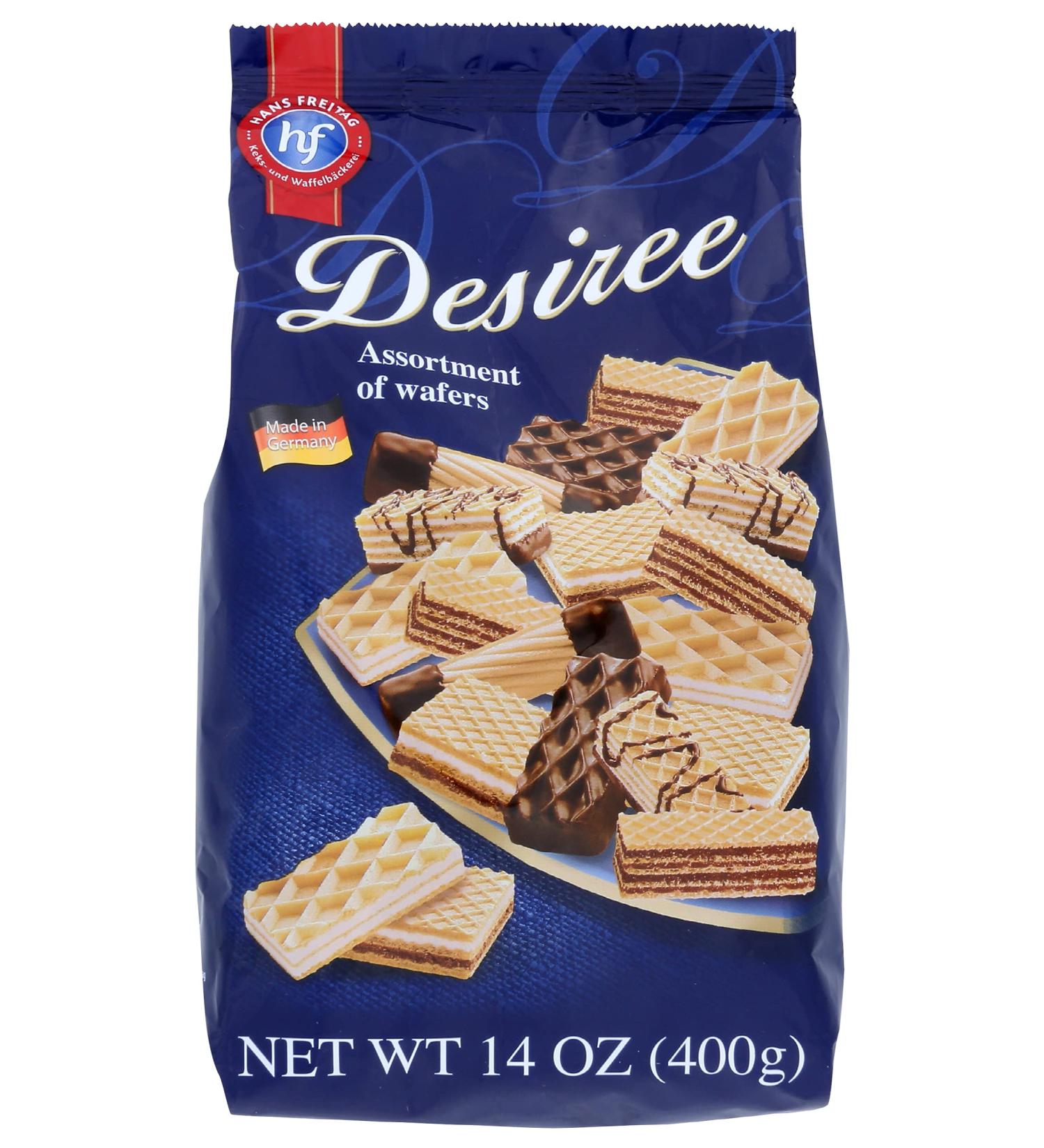 Hans Freitag Desiree Assorted Wafers - 14 Ounce Pack of 1 - Delicious Wafer Cookies - Buy Online on GoSupps.com
