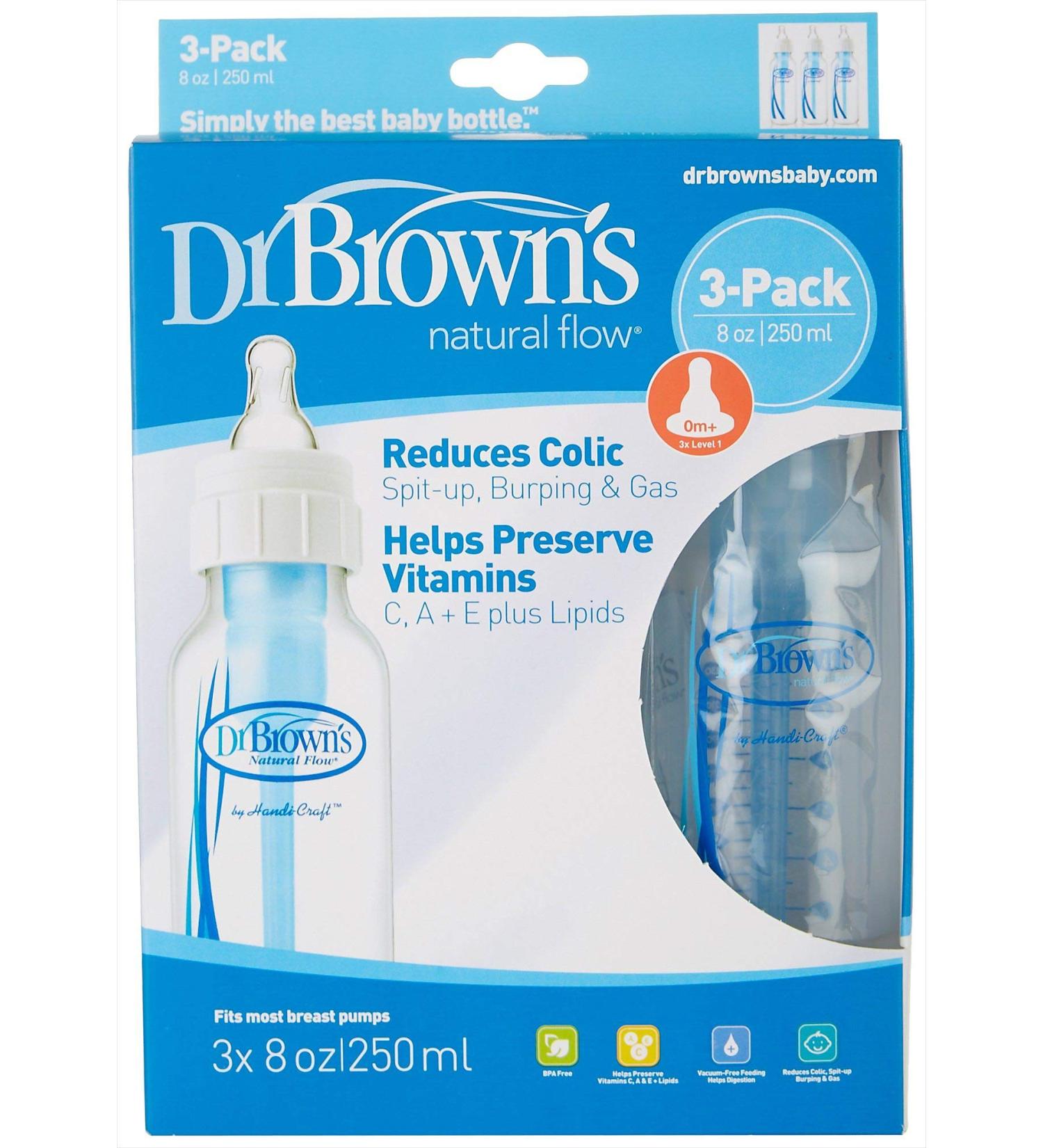 Natural Flow Polypropylene Bottle 3 Pack Size: 8 Oz