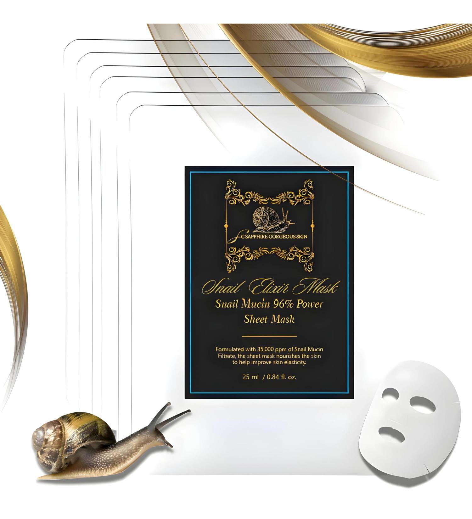 Snail Mucin Sheet Mask | 96% Essence for Skin Repair & Hydration | Korean Skincare | UVA/UVB Protection | Not Tested on Animals - Buy Online on GoSupps.com