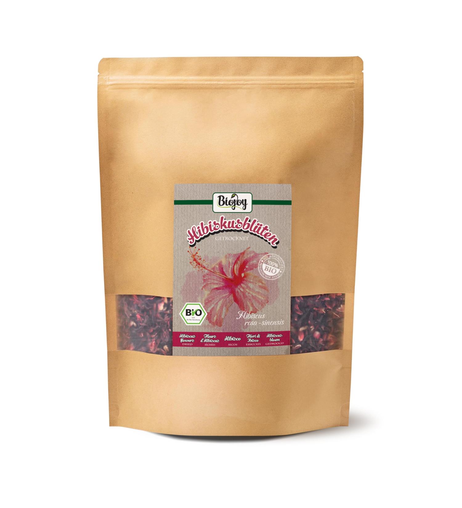 Buy Biojoy ORGANIC Dried Hibiscus Flowers (500g) | Premium Hibiscus Tea - International Shipping Available - Buy Online on GoSupps.com