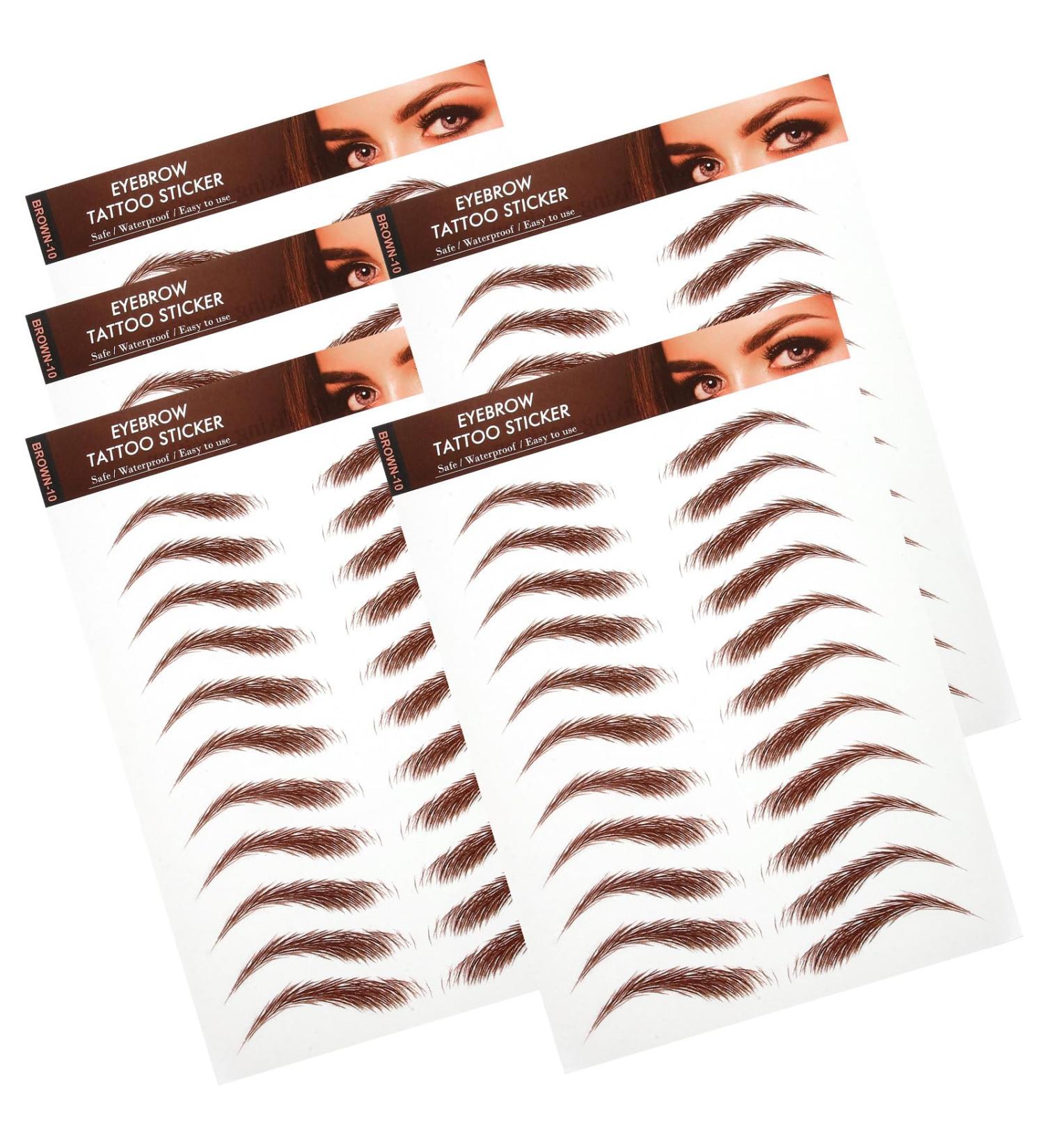 Hohopeti 5 Autocollants Tatouages Sourcils Waterproof Effet R aliste Brun Transfert Autocollants Sourcils pour Maquillage Pr cis Forme Naturelle pour Entretien et Modelage Quotidien - Buy Online on GoSupps.com