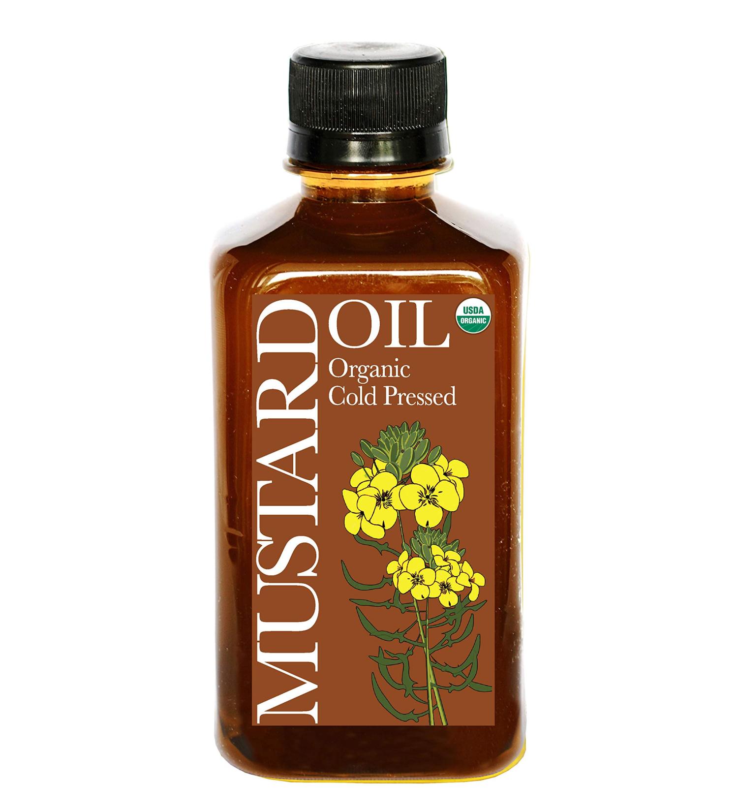 Daana Organic Mustard Oil 12 Fl Oz - Cold Pressed, Extra Virgin | Skin Benefits - Buy Online on GoSupps.com