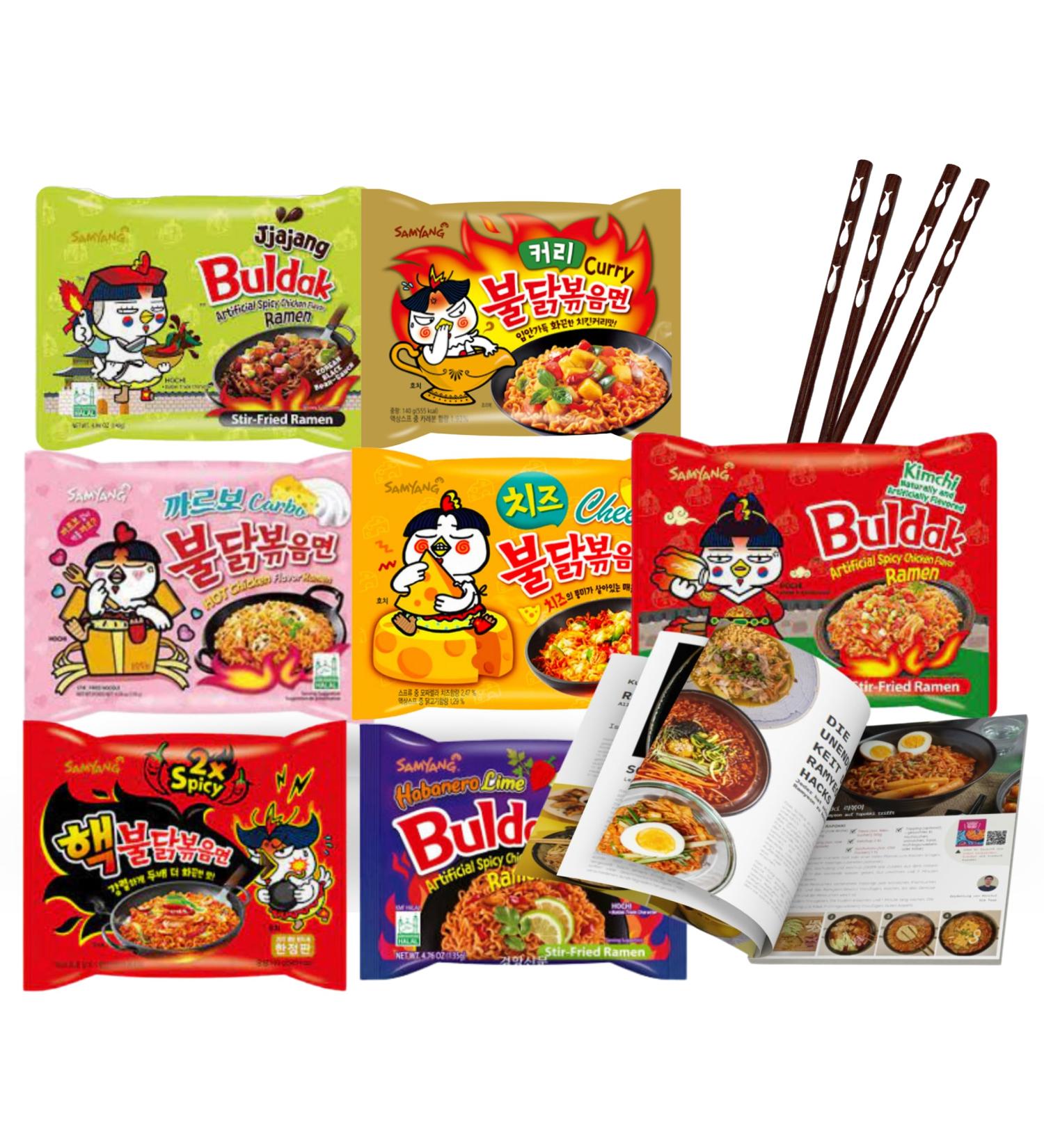 Buy EasyCookAsia Samyang Buldak Ramen Set | Spicy Korean Noodles with Recipe Card | International Shipping | 14 Packs - Buy Online on GoSupps.com