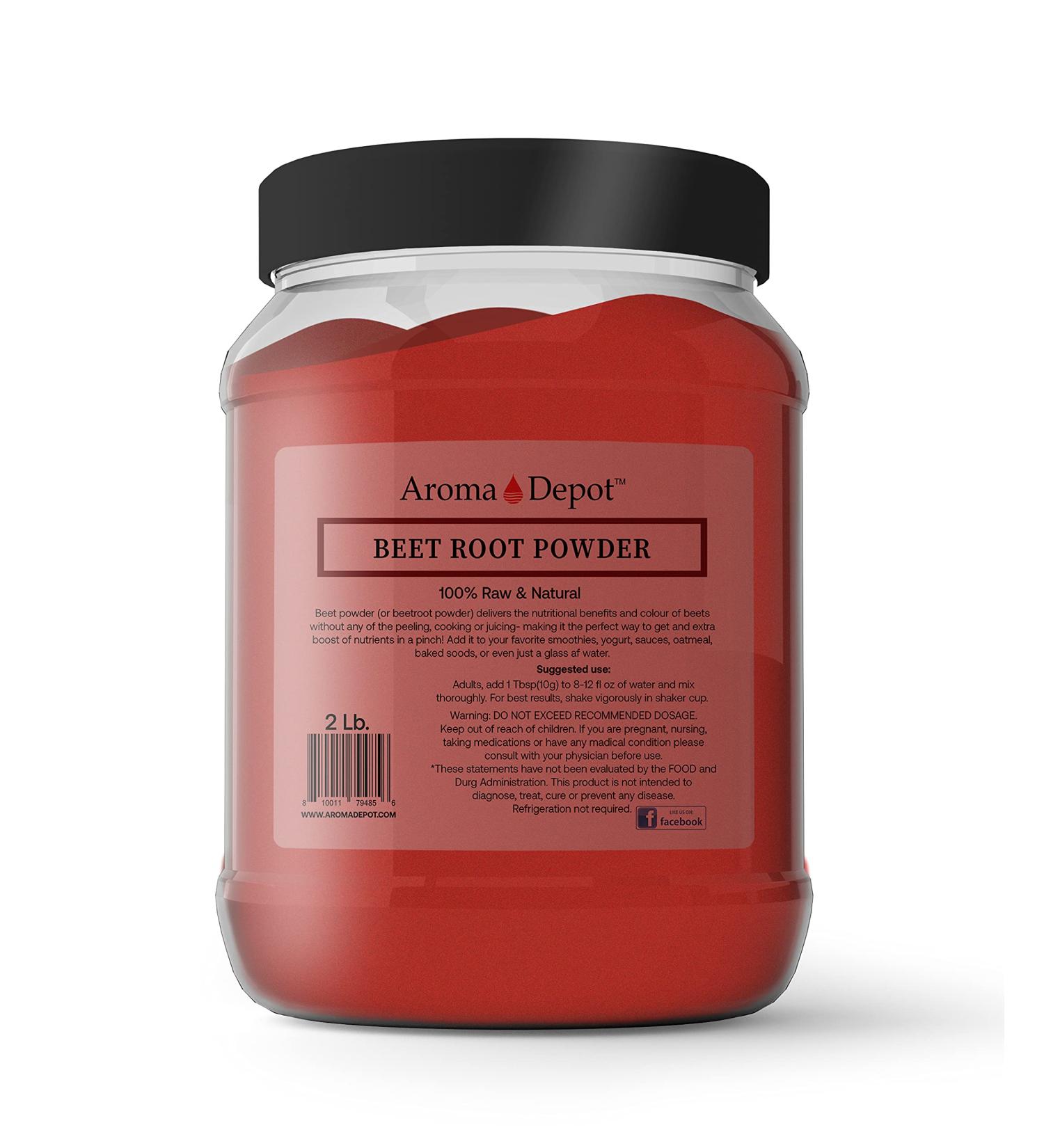 Beet Root Powder 2 lb - Aroma Depot | Raw Non-GMO Vegan Gluten-Free | Nitric Oxide Booster & Energy Enhancer | Immune Support | 100% Natural - Buy Online on GoSupps.com