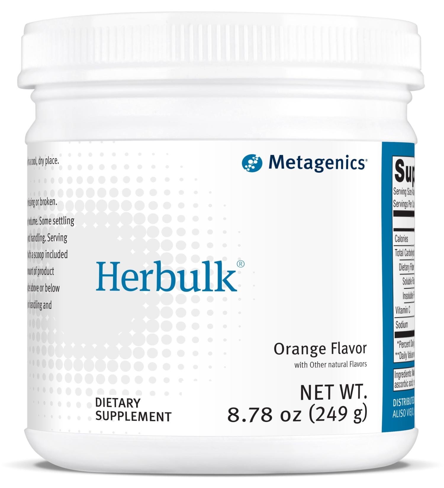 Metagenics Herbulk Dietary Supplement Orange 8.78 Ounce