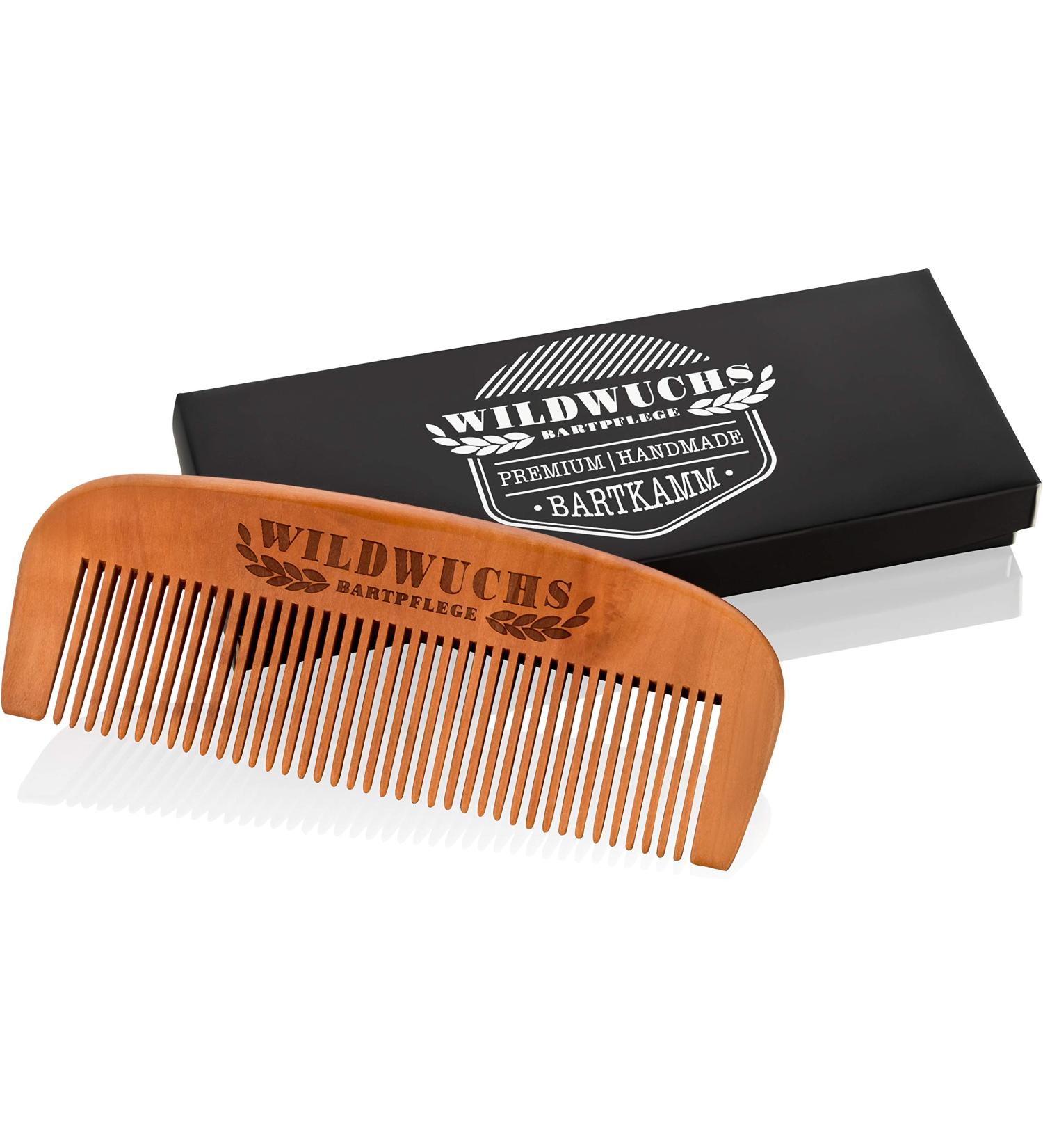 Wildwuchs Beard Comb - Premium Wooden Comb for Men | Gift Case Included for Natural & Healthy Beard Growth - Buy Online on GoSupps.com