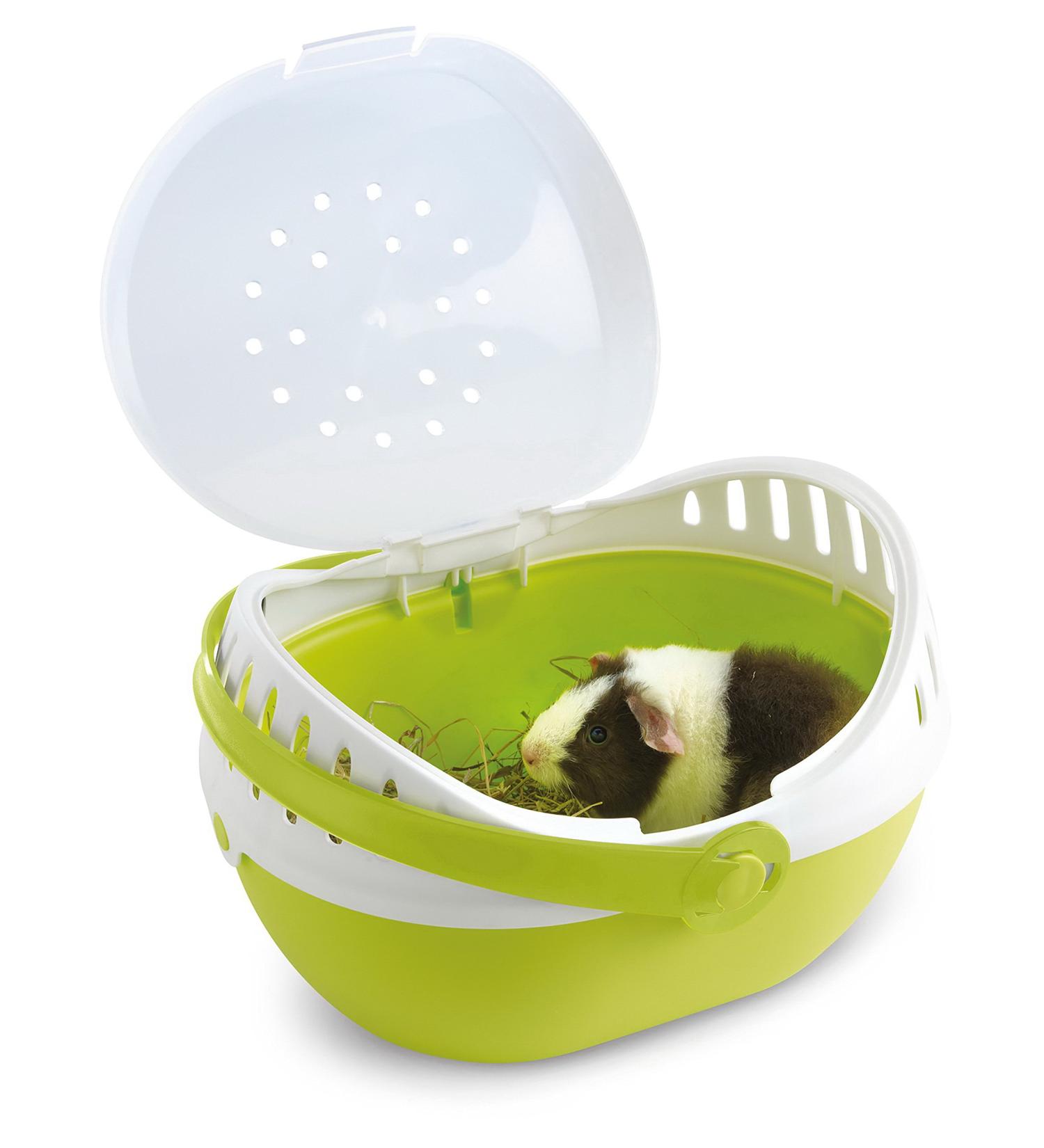 Nobby ELMO Transport Box for Rodents - Medium Green 30.5 x 24.5 x 20.5 cm | Ideal for Safe Pet Travel - Buy Online on GoSupps.com