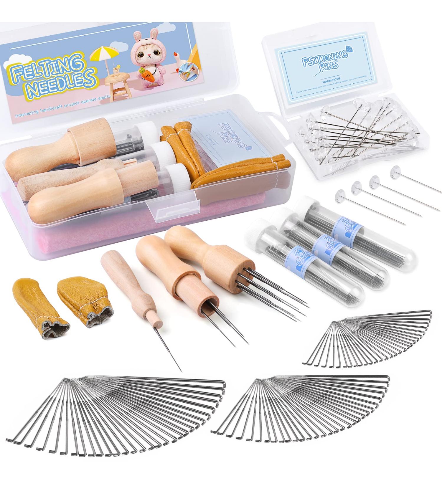 Mayboos 132 Pcs Needles Wool Felting Needles Tools Needle Felting Supplies Felting Tools Needle Felting Tool with 3 Sizes Felting Needles for Beginner Professional - Buy Online on GoSupps.com