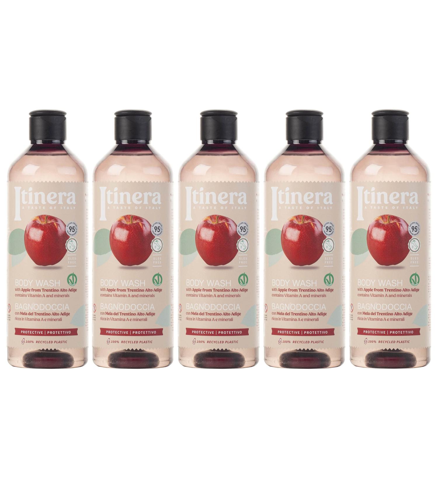  sarcia.eu ITINERA Trentino Apple Protective Shower/Bath Gel 95% Natural Ingredients 370 ml 5 units - Buy Online on GoSupps.com