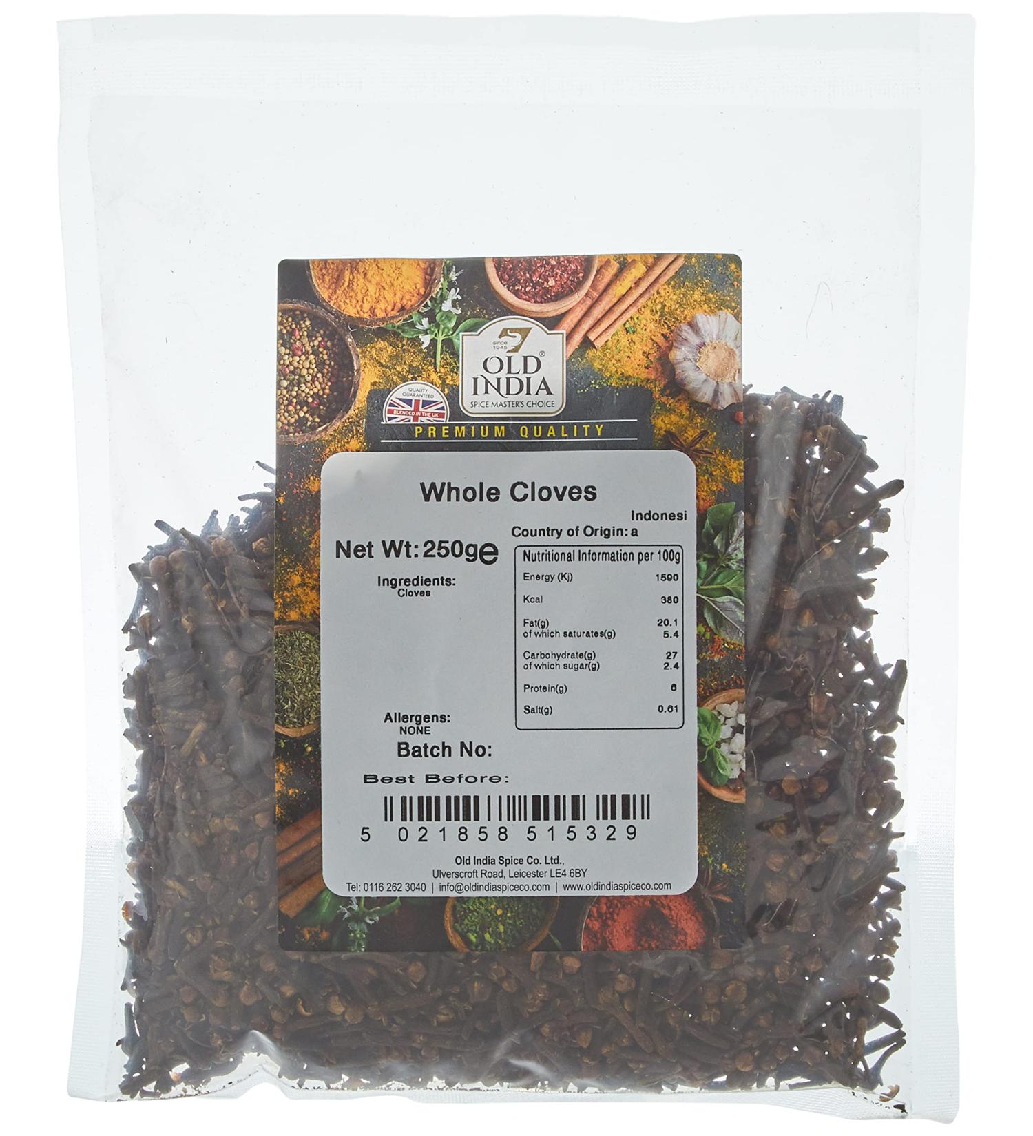 Old India Whole Cloves 250g - Premium Quality Cloves for Cooking and Baking - Buy Online on GoSupps.com
