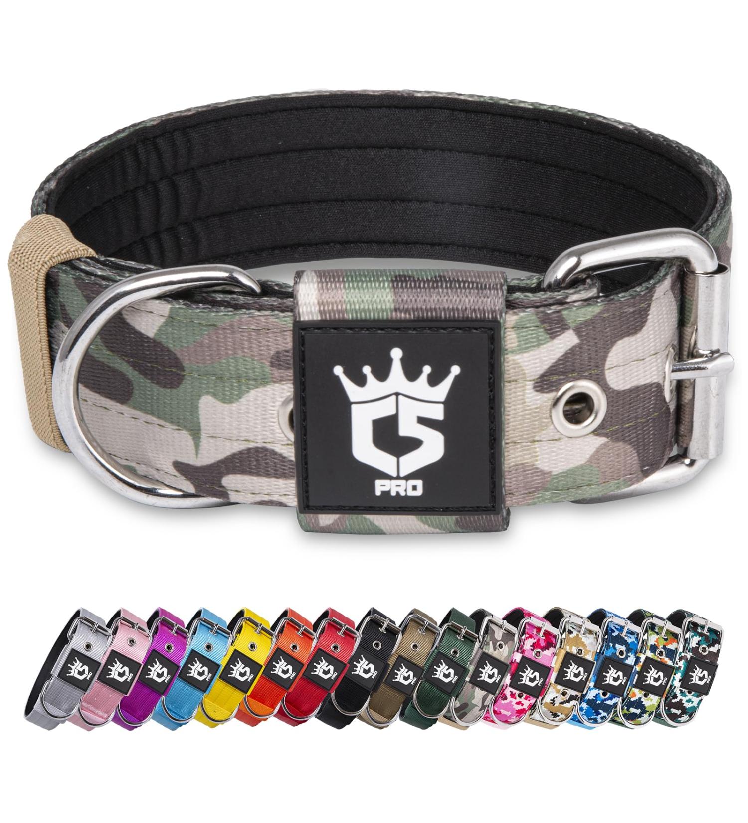 Buy Tspro Tactical Dog Collar - Military Quality 3.8cm Wide Adjustable M Size (44.5cm-52cm) - Strong & Durable Military Green - Buy Online on GoSupps.com