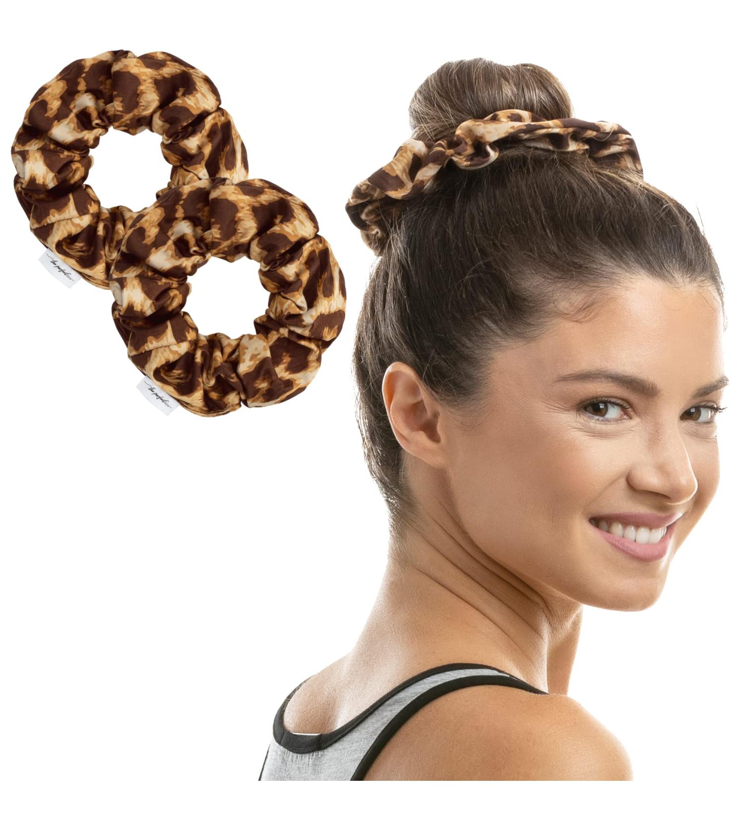 Microfibre Hair Drying Towel Scrunchies by The Perfect Haircare Anti-Frizz & Silky Smooth Ponytail Bun Holder Quick Drying & Absorbent for Curly Wavy Long & Short Hair (Leopard) - Buy Online on GoSupps.com