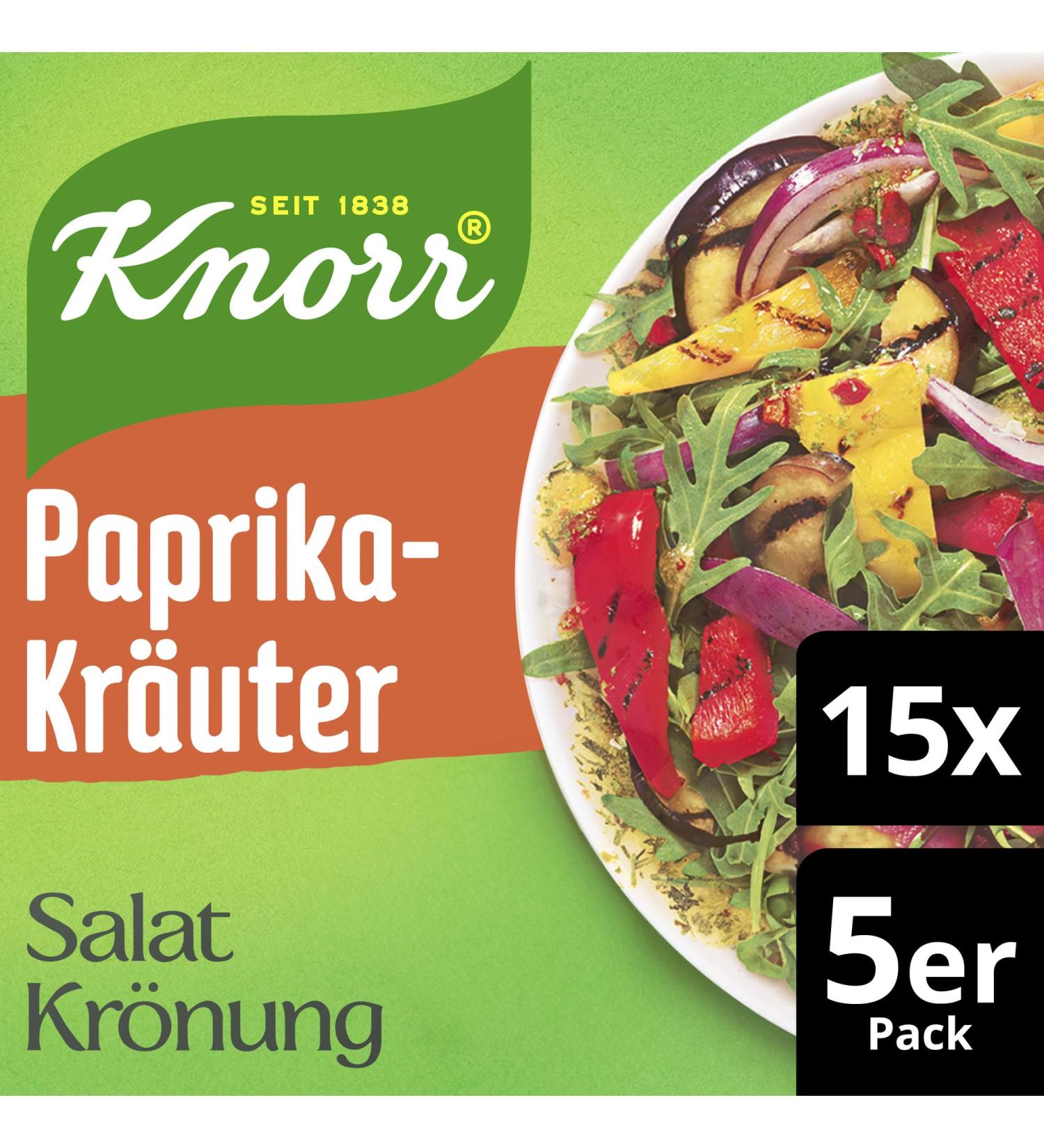 Knorr Salad Dressing Paprika Herbs - 15x5 Pack | Natural Ingredients for Delicious Salads - International Shipping Available - Buy Online on GoSupps.com