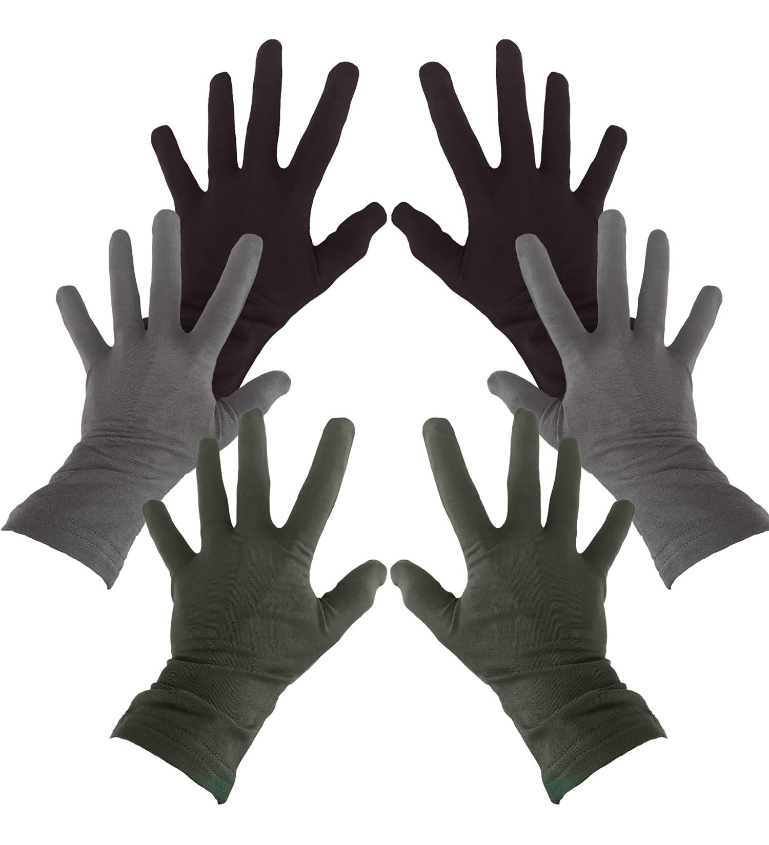 Medium Bamboo Eczema Gloves for Women - 3 Pairs | Overnight Moisturizing for Dry Hands - Buy Online on GoSupps.com