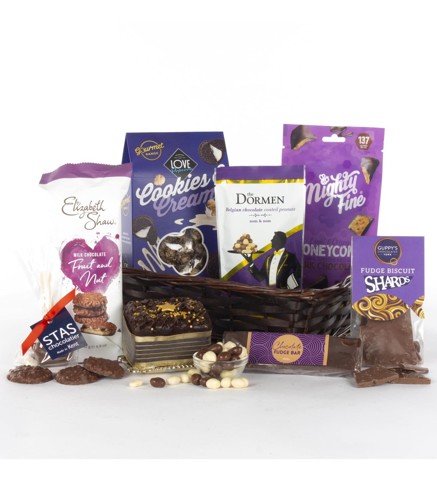 Virginia Hayward Chocolate Hamper - Indulge in Biscuits Fudge Cake and Treats - Birthday Gifts for Women and Men - Great Anniversary Retirement or Thank You Hampers - Chocolate Indulgence - Buy Online on GoSupps.com