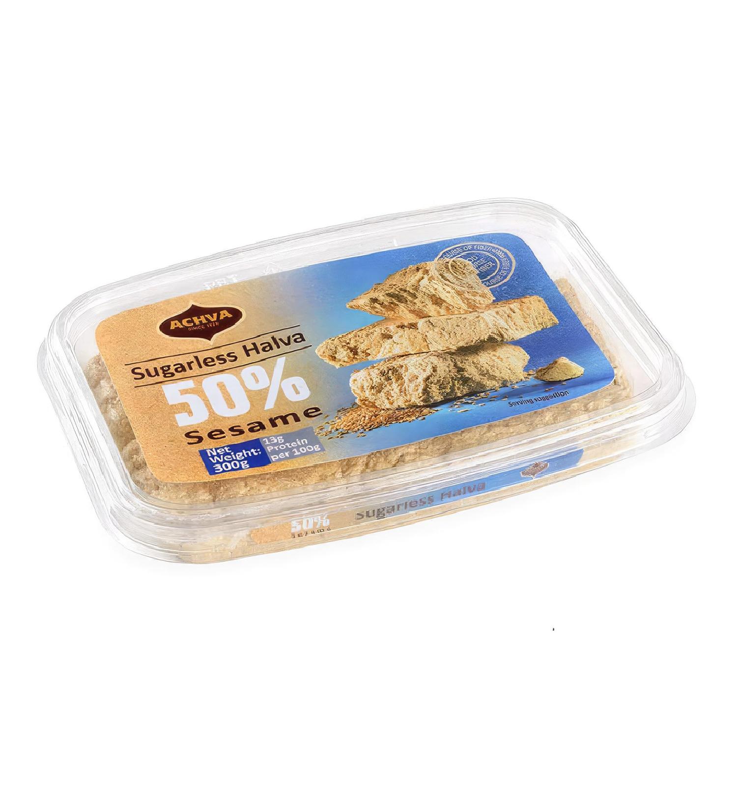 Achva Halva Mini Snack Bag - 50% Sesame Vegan Gift Pack | Perfect for Breakfast & Snacks - 300g - Buy Online on GoSupps.com