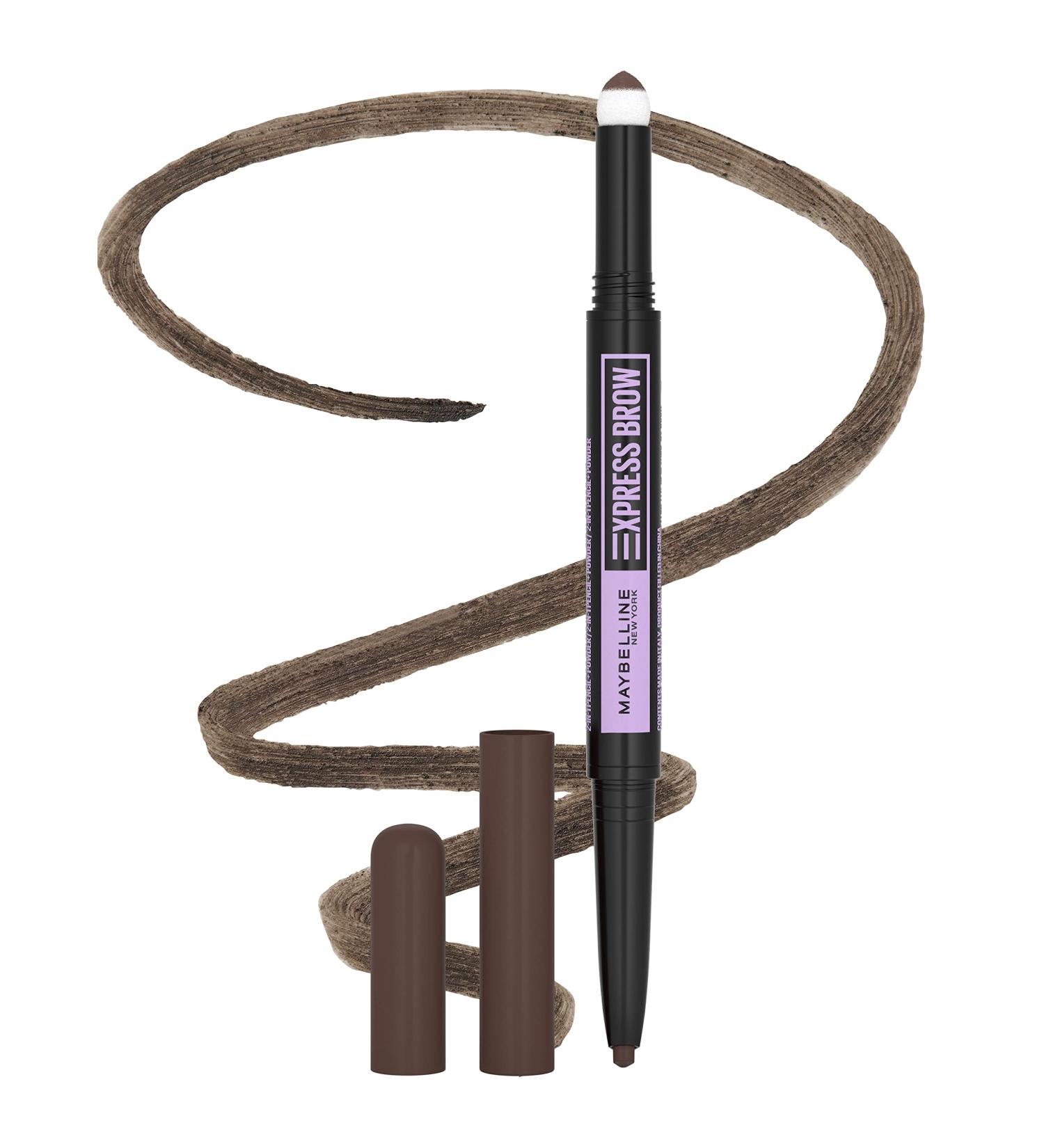 Maybelline Express Brow 2-In-1 Pencil and Powder - Deep Brown - 1 Count - Buy Online on GoSupps.com