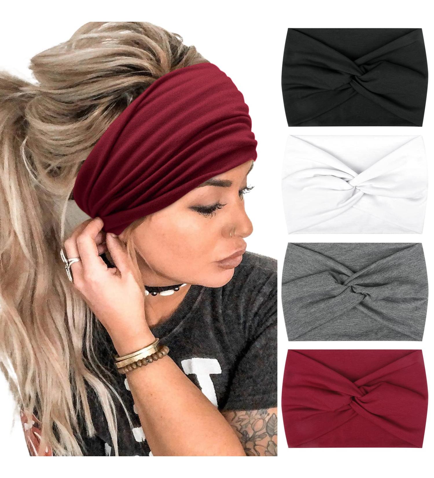 Boho Hair Bands for Women | Elastic Wide Headbands & Hair Accessories | Fashionable Styles for Girls - Buy Online on GoSupps.com