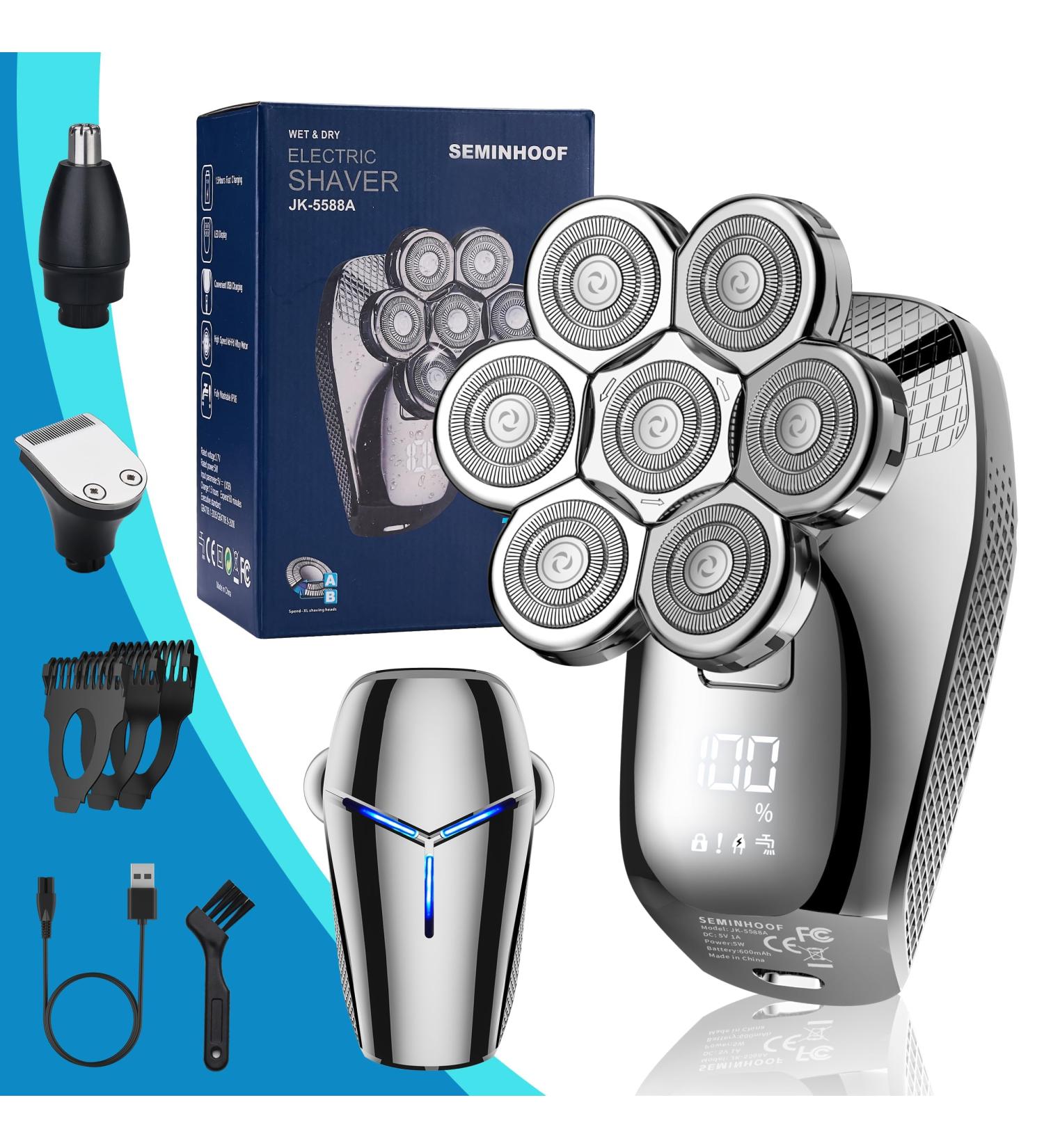 Top Head Shavers for Bald Men - Electric Razors & Shavers in Silver for a Smooth Shave - Buy Online on GoSupps.com