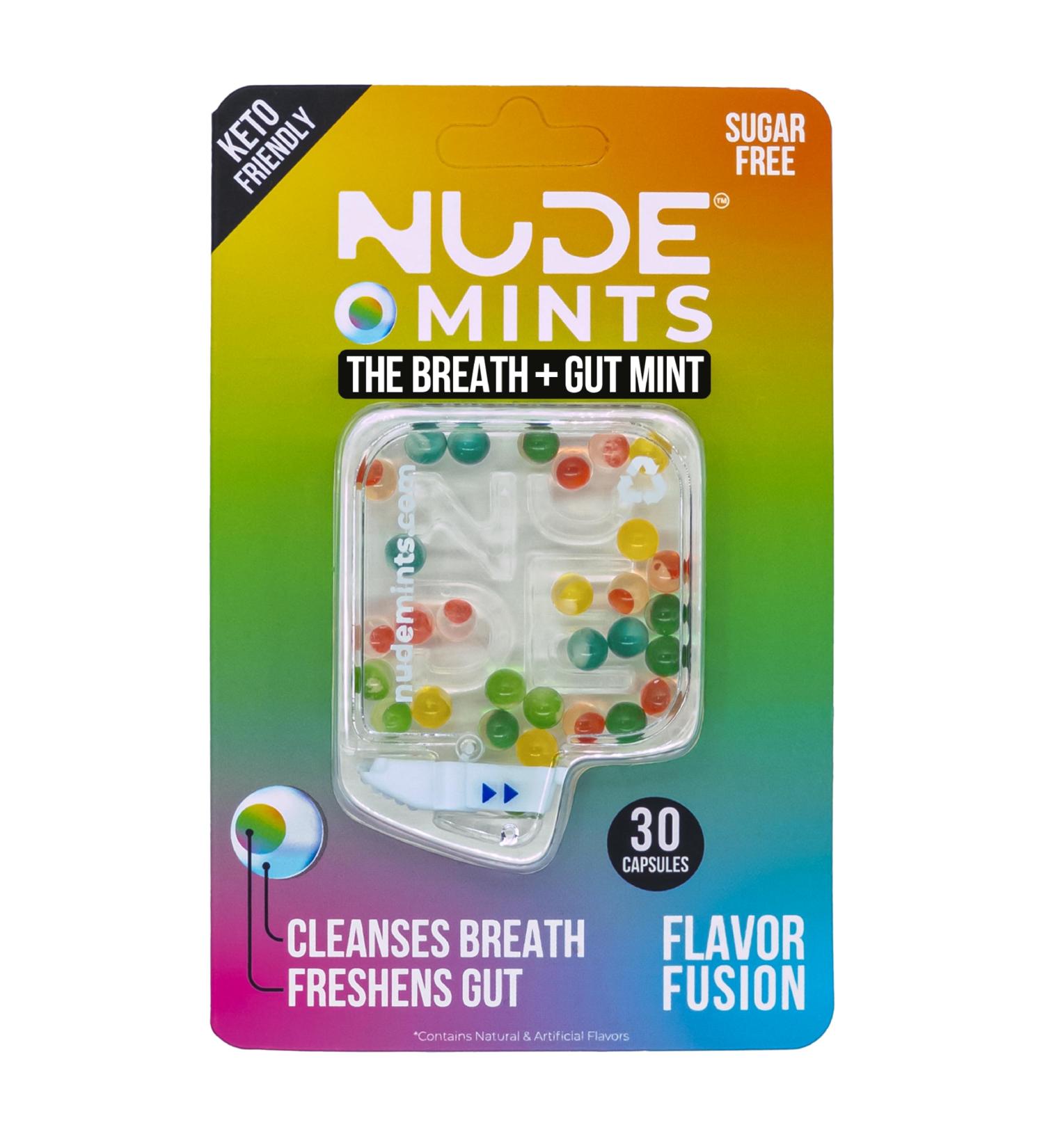 NUDE MINTS | Sugar-Free Dual Action Liquid Capsules | Extreme Bad Breath Treatment | 300 Capsules | Lasts 3X Longer & 3X Stronger | All Flavors Available - Buy Now - Buy Online on GoSupps.com