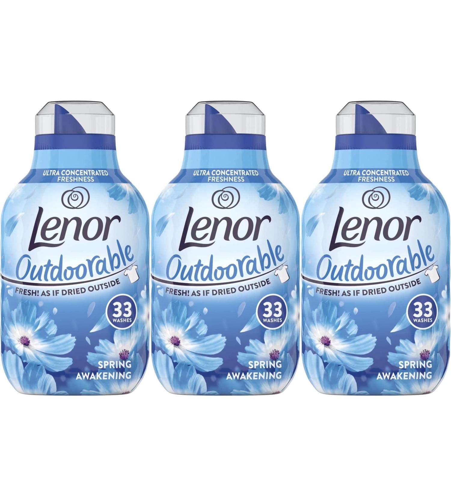 Lenor Outdoorable Fabric Conditioner Ultra Concentrated Freshness 33Washes Spring Awakening Scent 3Pk 3 x 462ml - Buy Online on GoSupps.com