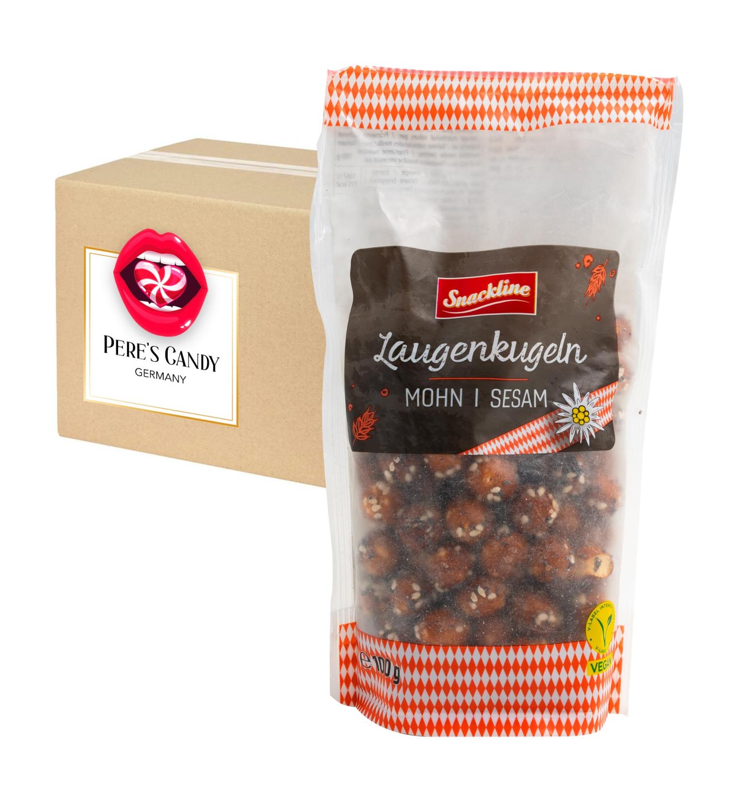 6 x 100g Lye Balls - Sesame & Poppy Seed Pretzel Balls with Gift | Pere's Candy - International Shipping - Buy Online on GoSupps.com