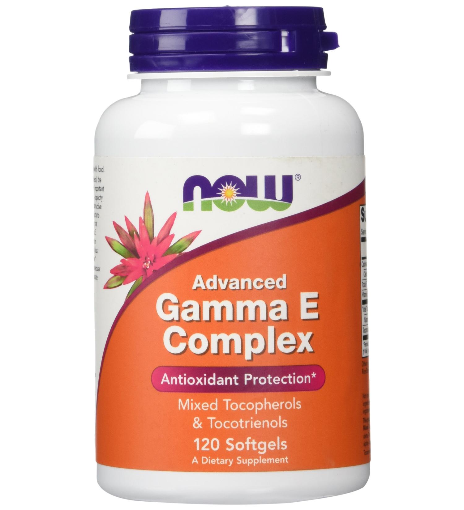 Now Foods Gamma E Complex Advanced - 120 Softgels for Antioxidant Support - Buy Online on GoSupps.com