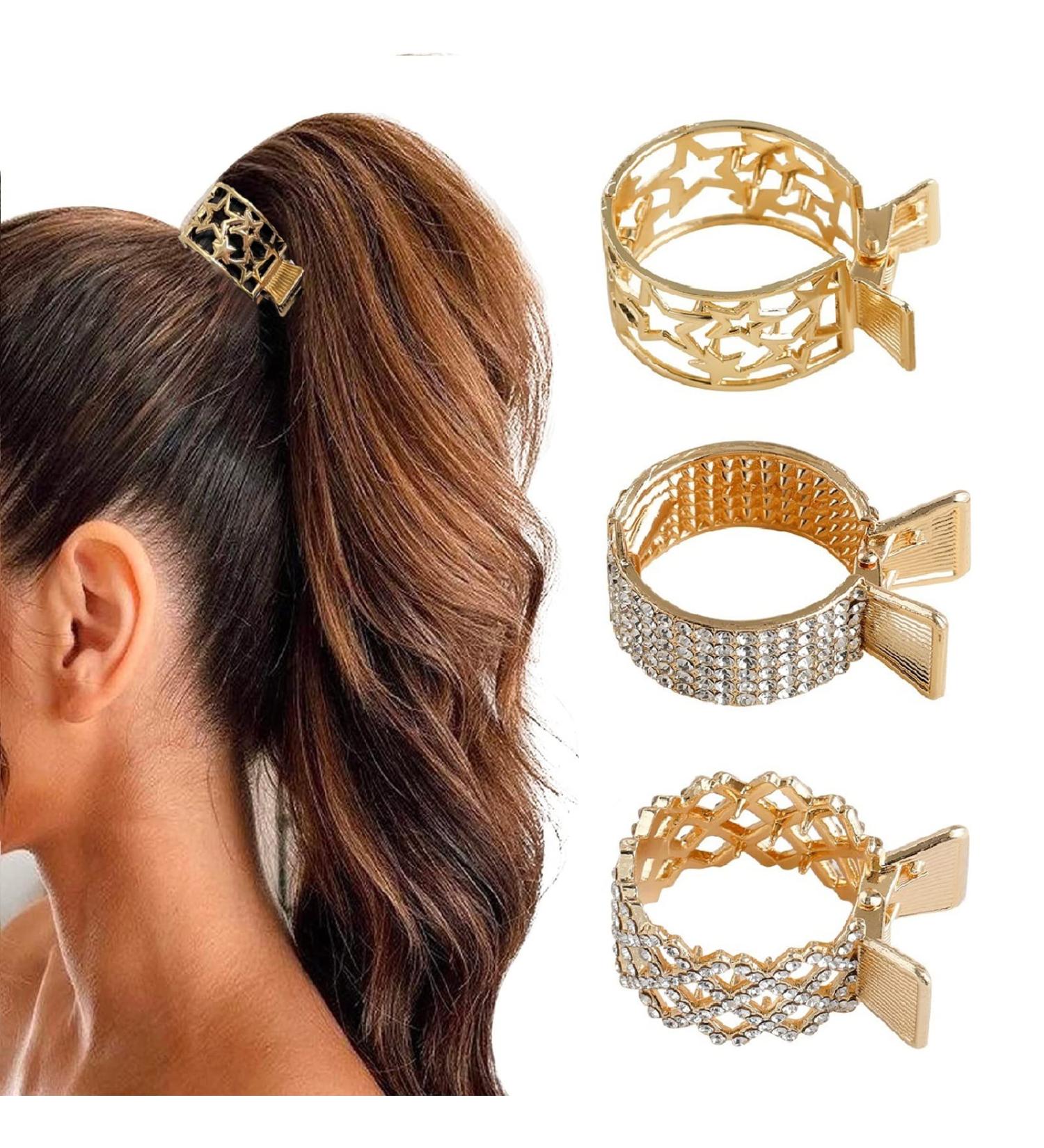 FRDTLUTHW Medium Hair Claw Clips - 1.4 Inch Metal Hair Clips for High Ponytail - 3 Pack Gold Color Hair Clips for Thick Long Hair - Buy Online on GoSupps.com
