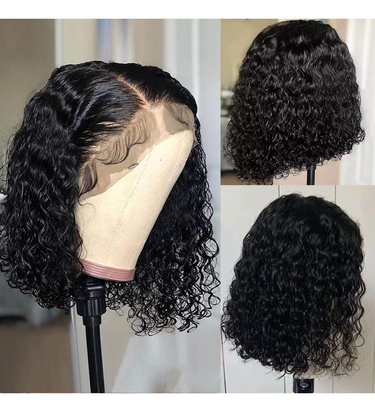 10 Short Curly Bob Human Hair Wig for Black Women - 150% Density, HD Lace Frontal, Pre-Plucked Natural Hairline - Buy Online on GoSupps.com