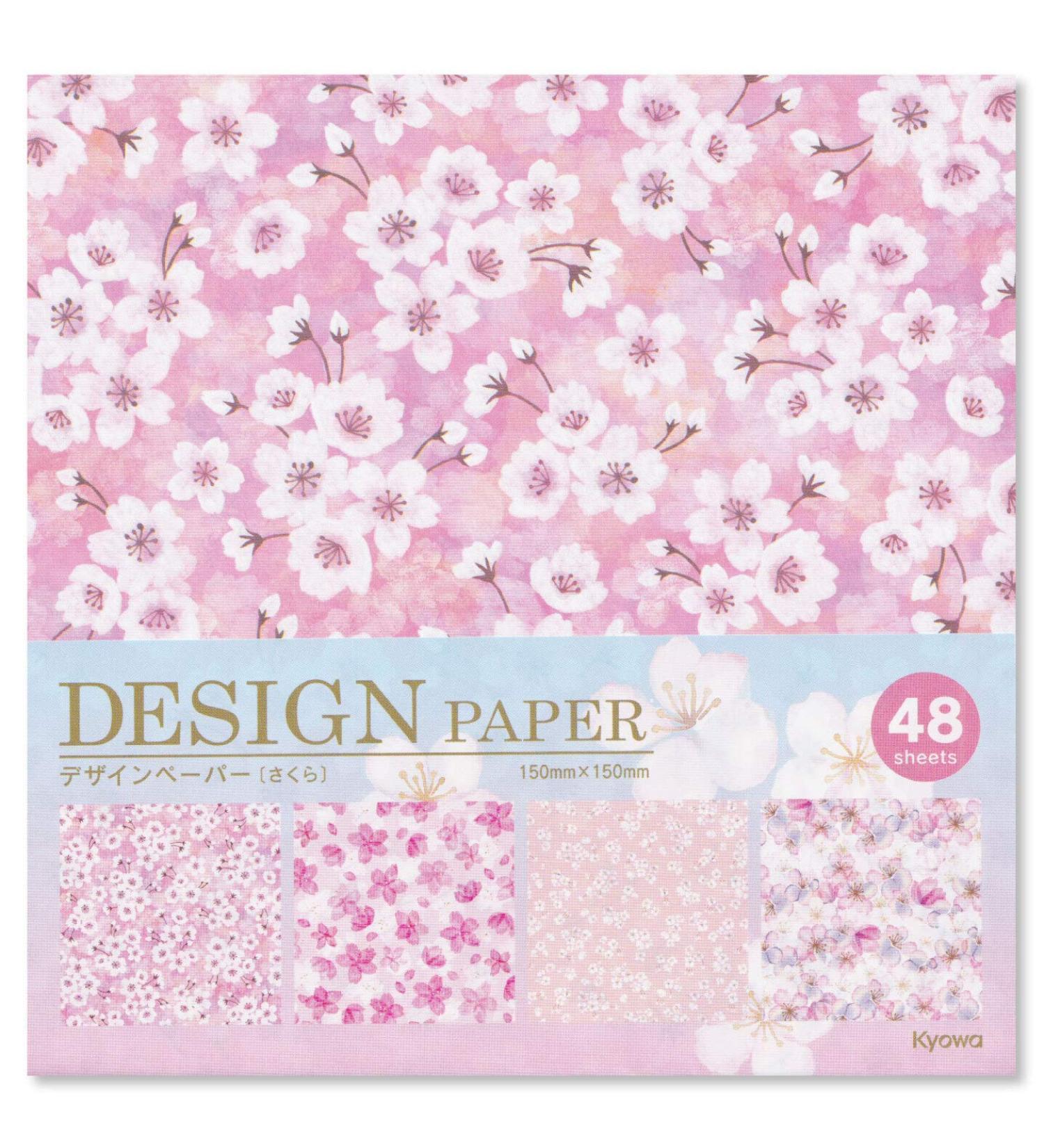 Beautiful Japanese Origami Paper (a.k.a. Chiyogami)  Each Contains Four Different Designs  Made in Japan (Sakura) 00.Sakura - Buy Online on GoSupps.com