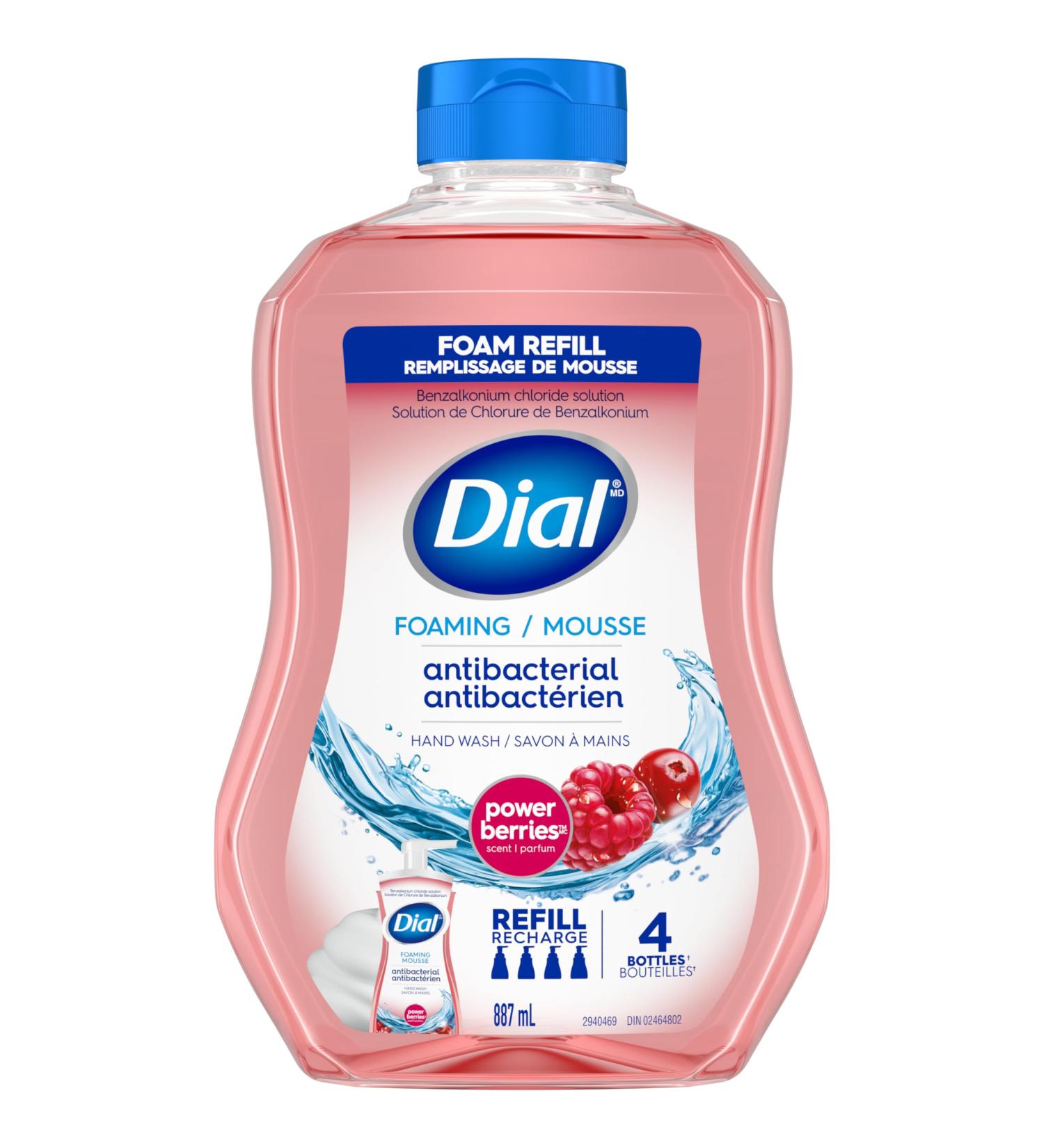 Dial Antibacterial Foaming Hand Wash Refill Power Berries 887ml Berries 887 ml (Pack of 1) - Buy Online on GoSupps.com