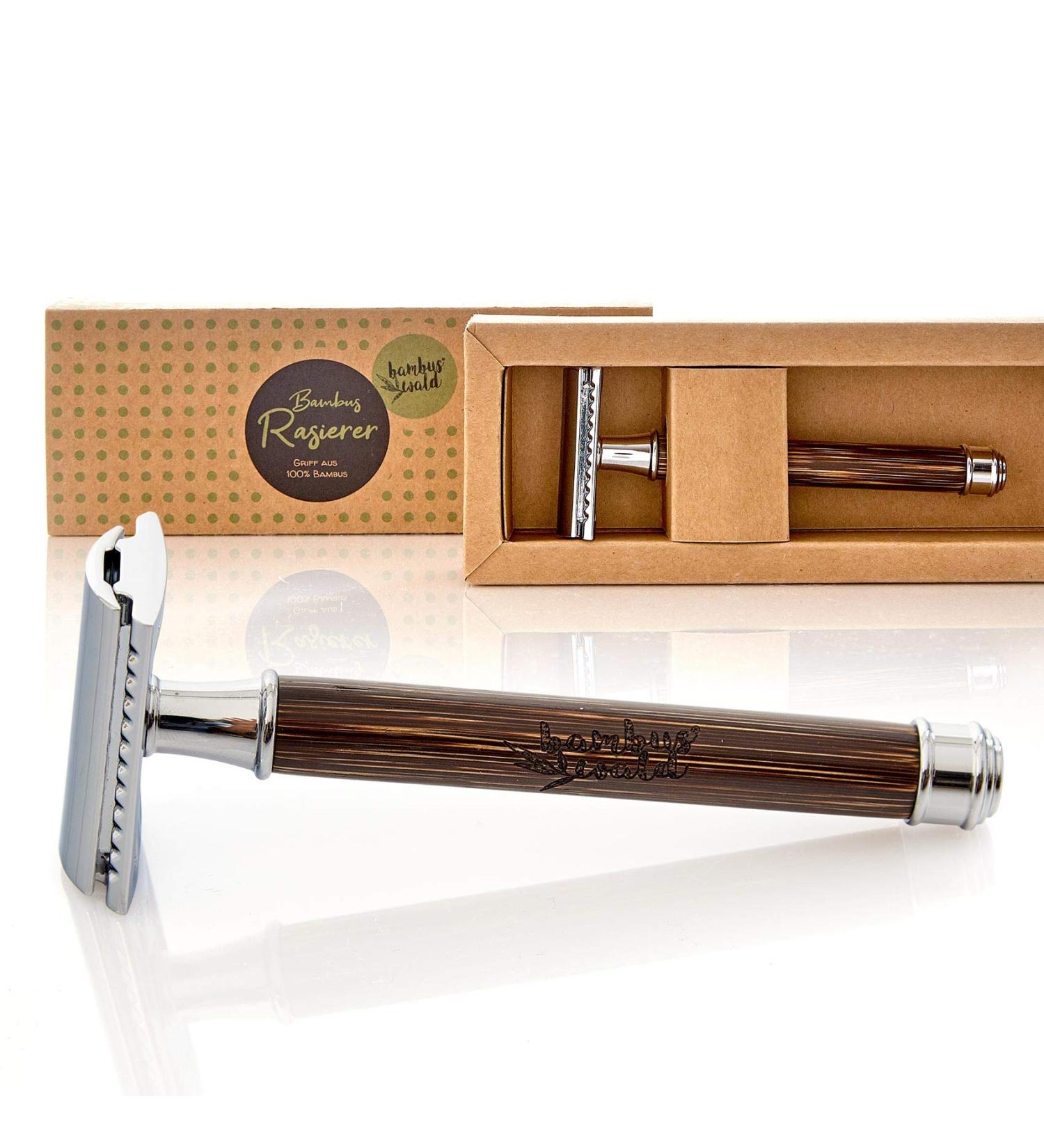 Bambuswald Eco-Friendly Bamboo Handle Razor for Women - Sustainable Wet Razor for Legs Armpits & Intimate Areas - Skin-Friendly Blades - Buy Online on GoSupps.com