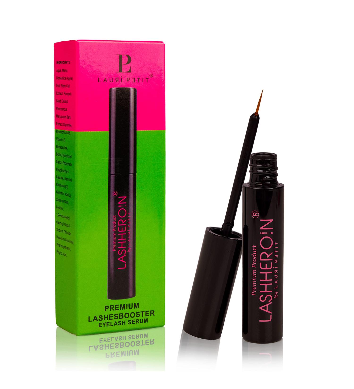 LASHHERO!N Premium Lash Serum by Lauri Petit - BIG PACK 0.17 fl. oz | Effective Lash Growth Serum for Longer Fuller Eyelashes - Buy Online on GoSupps.com